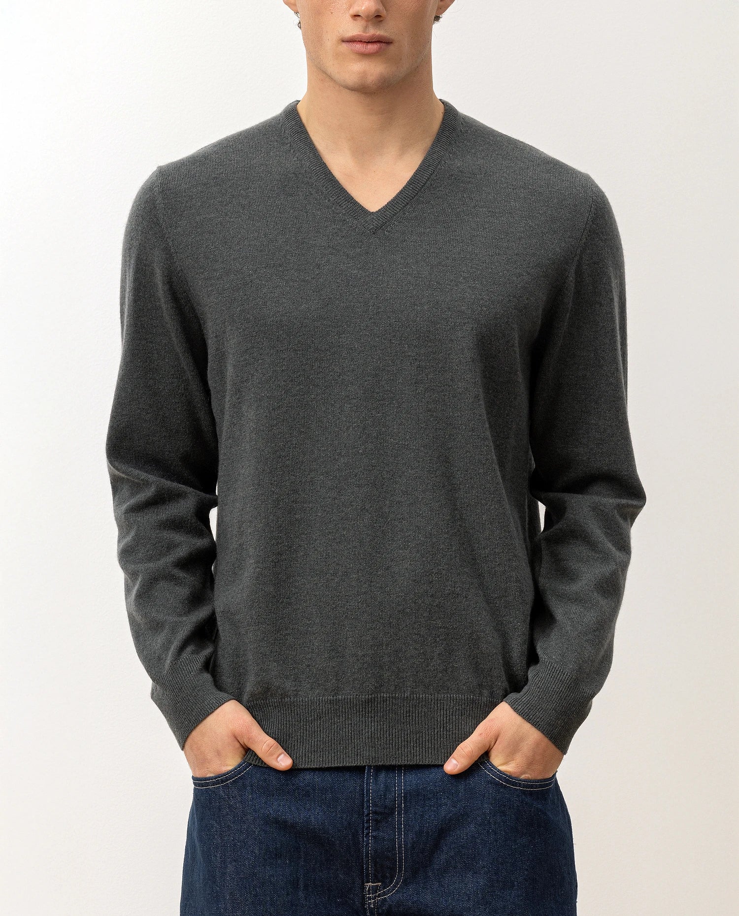 100-30020-37_5 - Allude - 100% Cashmere Active Cashmere Feinstrick Flachstrick Grün Herren Langarm NOS Pullover SAPG::101-30020 V-Ausschnitt
