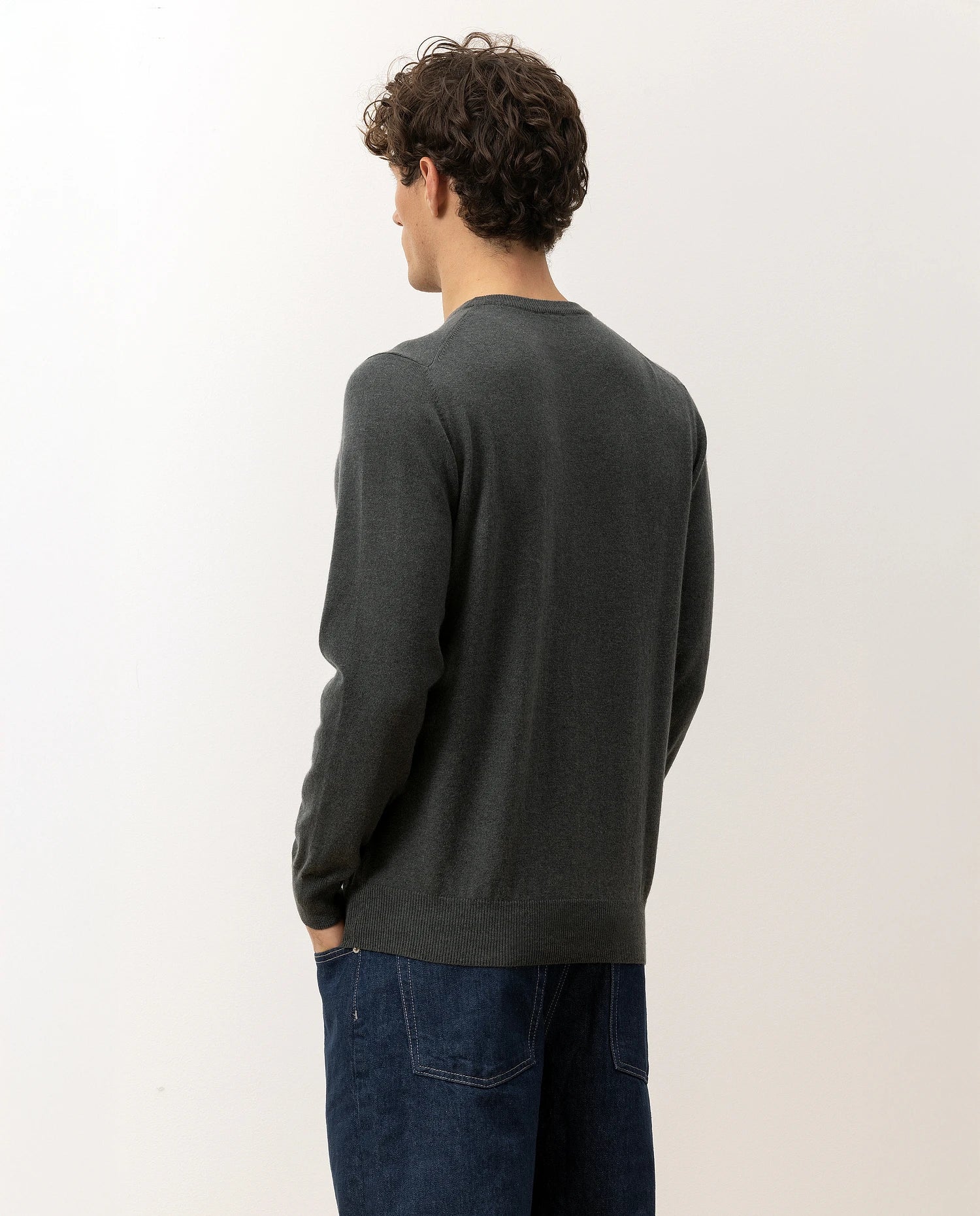 100-30021-37_7 - Allude - 100% Cashmere Active Cashmere Feinstrick Flachstrick Grün Herren Langarm NOS Pullover Rundhals SAPG::101-30021