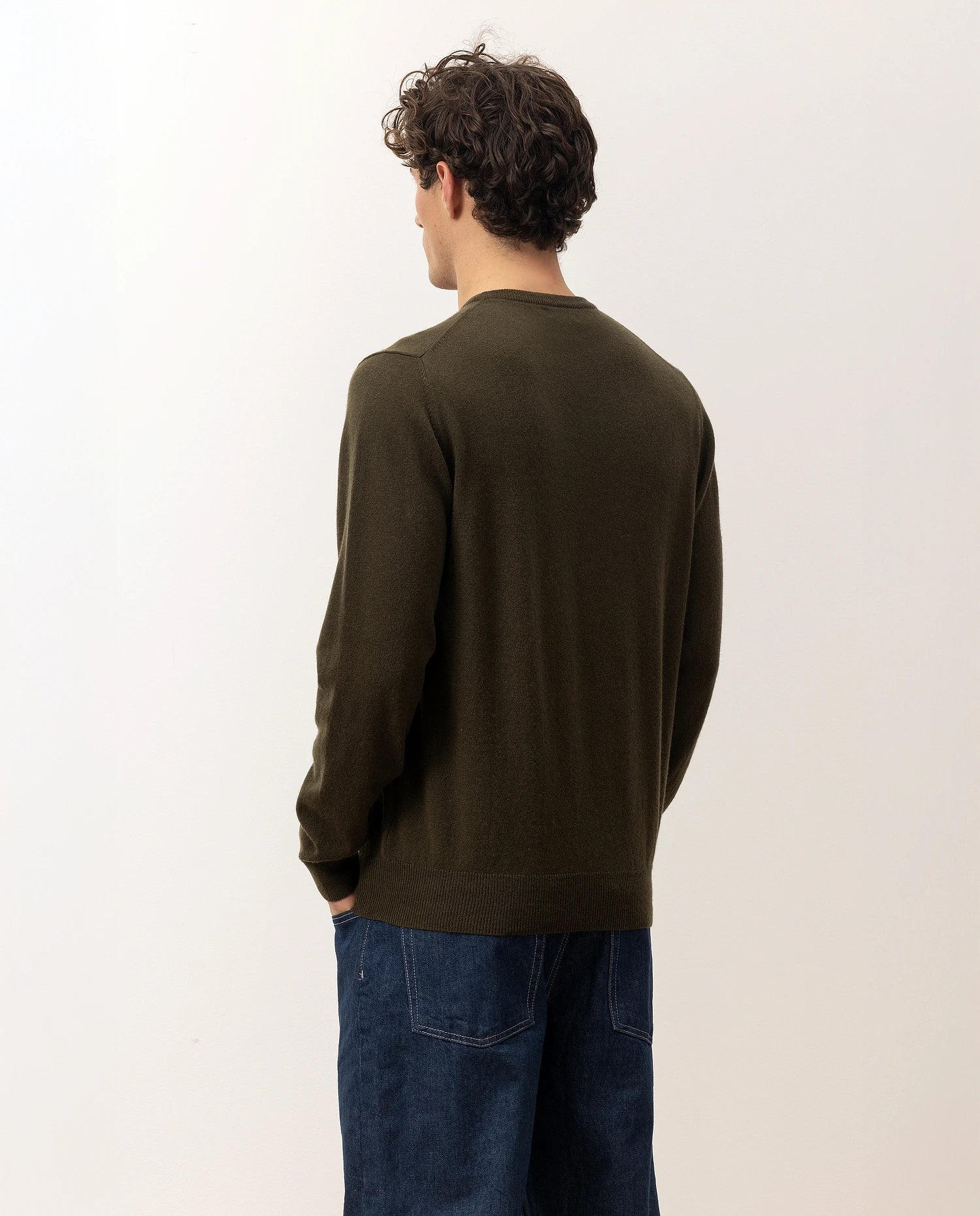 100-30021-49_7 - Allude - 100% Cashmere Active Braun Cashmere Feinstrick Flachstrick Herren Langarm NOS Pullover Rundhals SAPG::101-30021