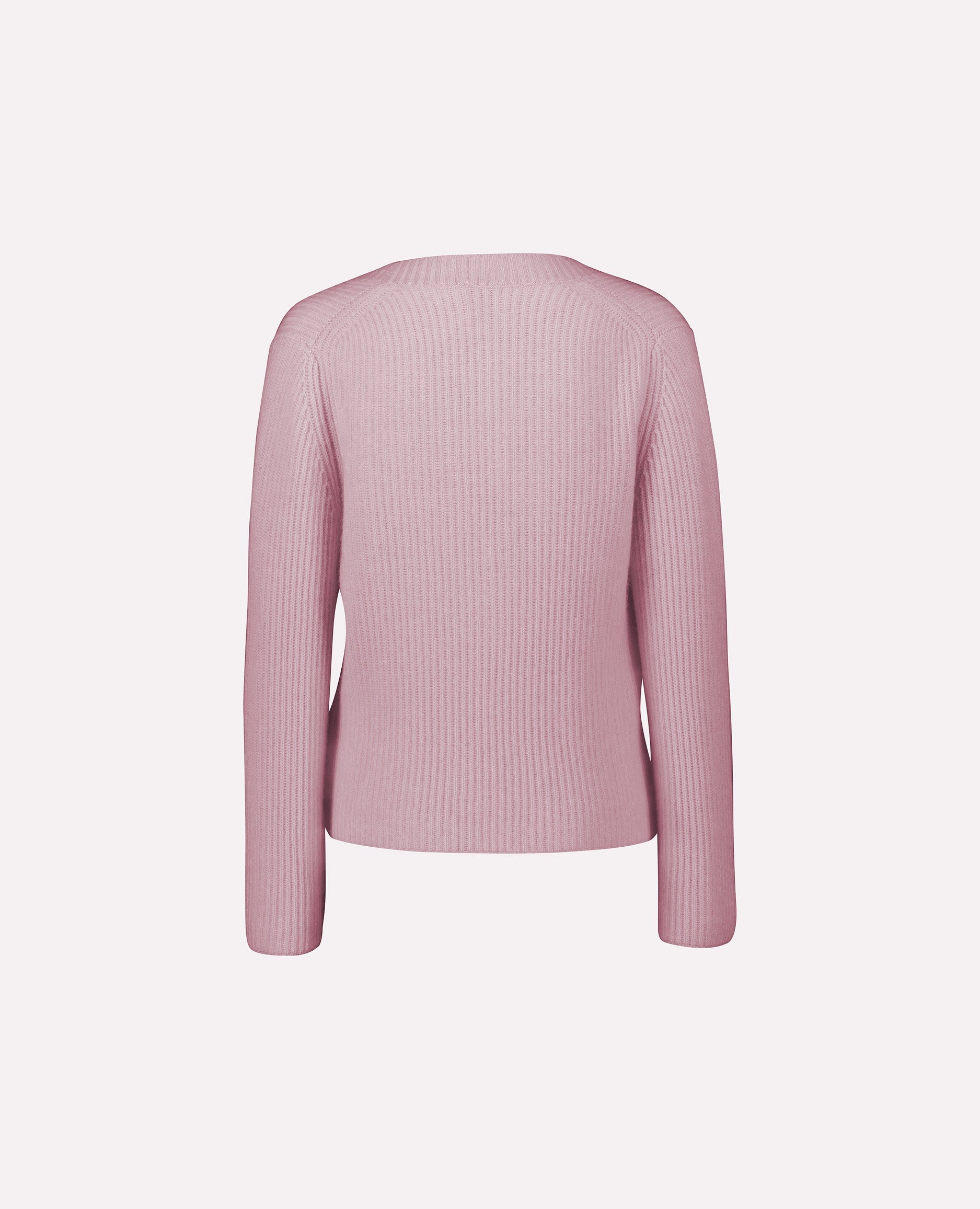 232-11163-6140-S_2 - Allude - 100% Cashmere Cashmere Damen Feinstrick Langarm Lockerer Schnitt Pullover Rose Rundhalsausschnitt Summer 2023 V-Ausschnitt