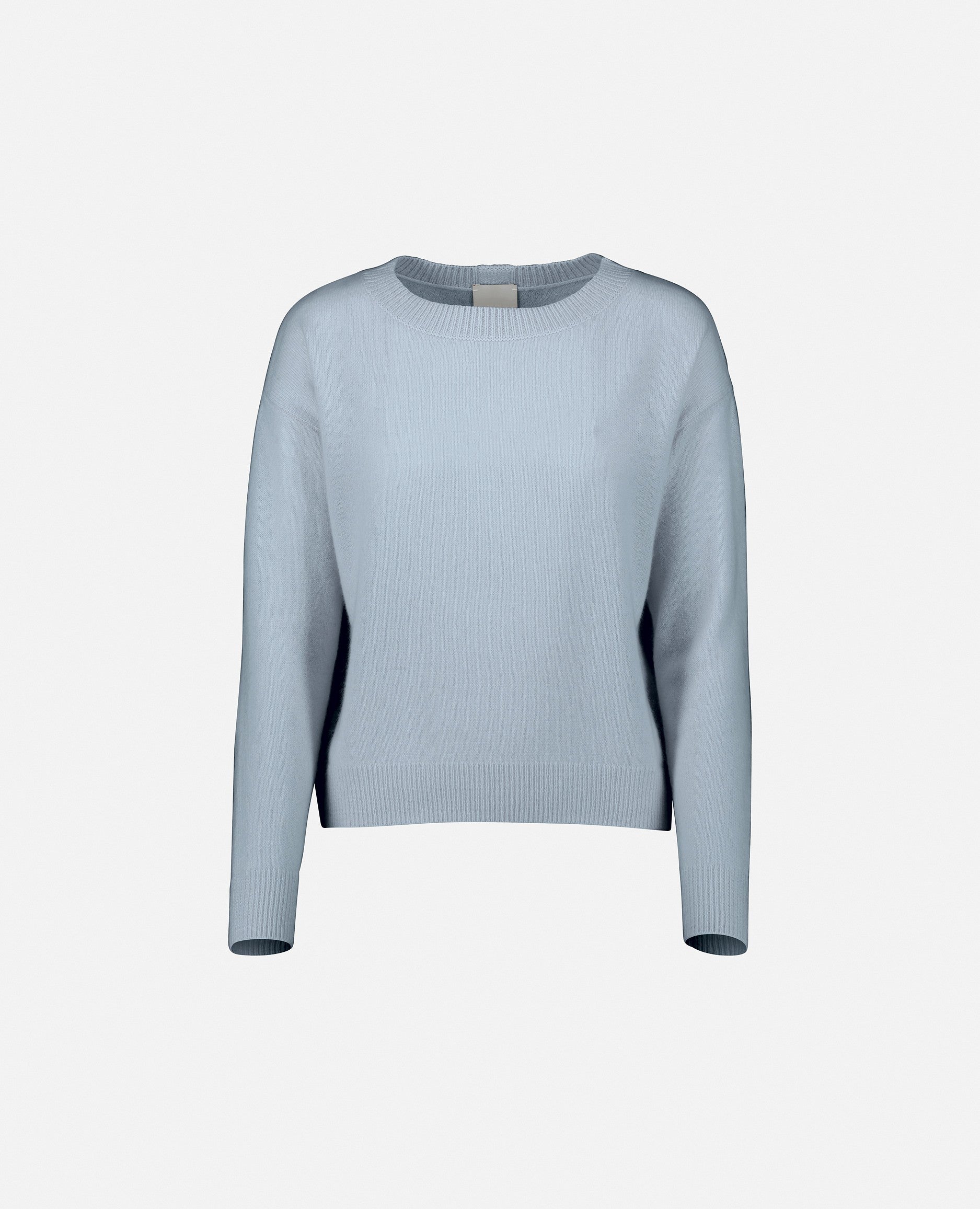 232-11172-10-S_1 - Allude - 100% Cashmere Blau Cashmere Damen Feinstrick Kastiger Schnitt Langarm Pullover Rundhalsausschnitt SAPG::232-11172 Summer 2023