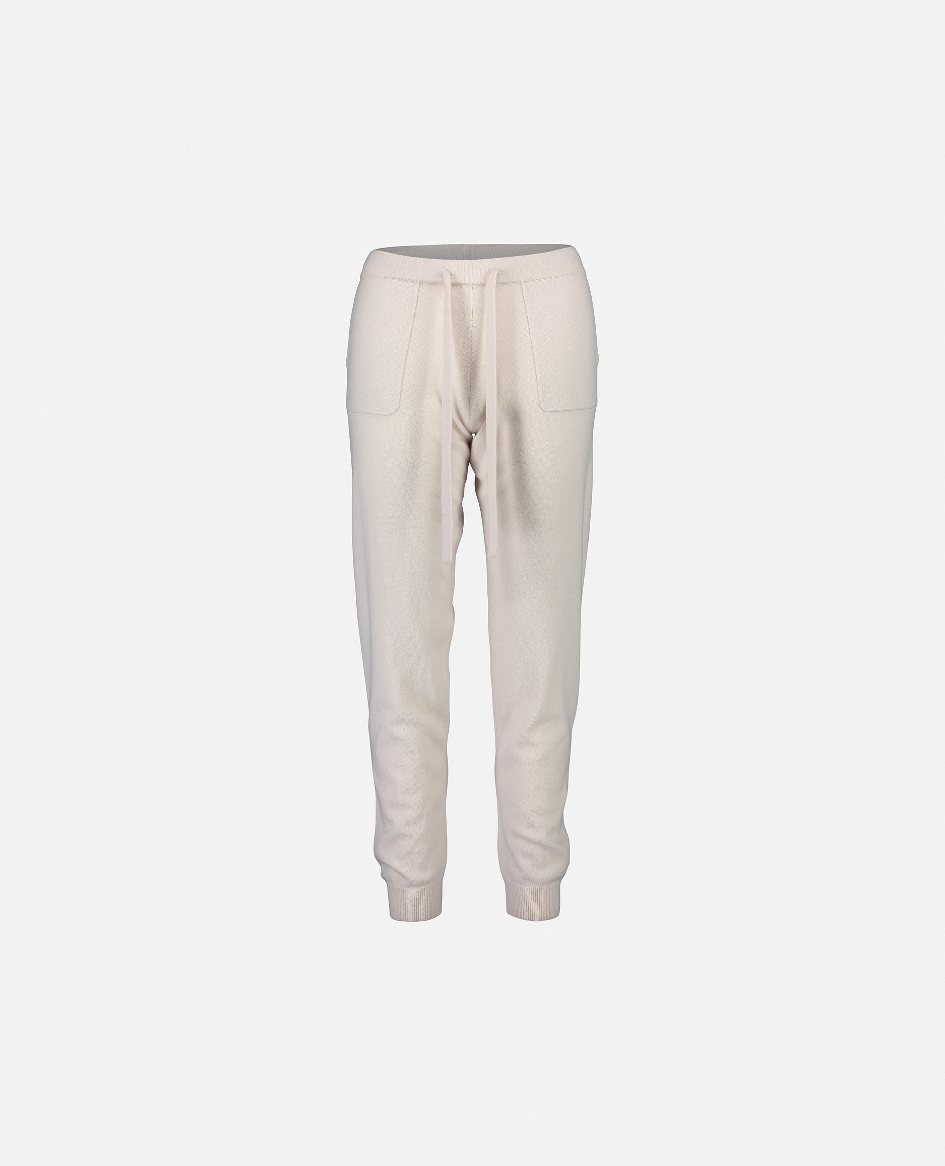 232-17003-41-S_1 - Allude - 30% Cashmere 70% Wolle Creme Damen Feinstrick Gerade Passform Hose Hosen Kreme SAPG::232-17003 Summer 2023 Wolle