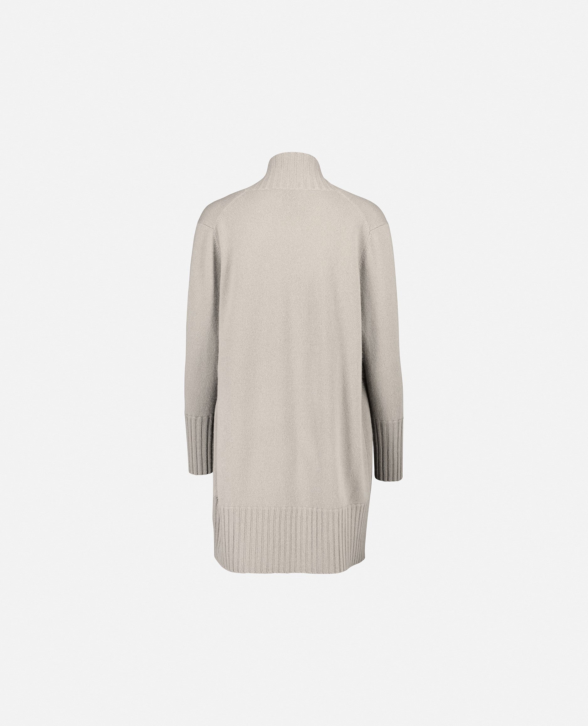232-17061-41-S_2 - Allude - 30% Cashmere 70% Wolle Creme Damen Feinstrick Kreme Langarm Lockerer Schnitt offener Halsauschnitt SAPG::232-17061 Strickjacke Summer 2023 Wolle