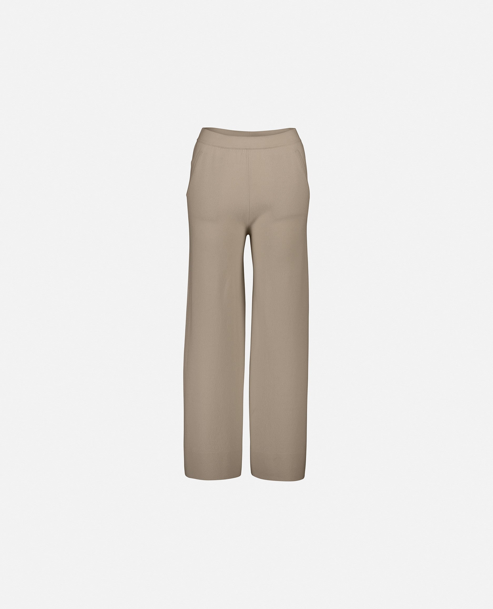 232-17087-45-1 - Allude - 30% Cashmere 70% Wolle 70% Wool 30% Cashmere Beige Damen Feinstrick Hose Hosen Lockerer Schnitt SAPG::232-17087 Summer 2023 Wolle