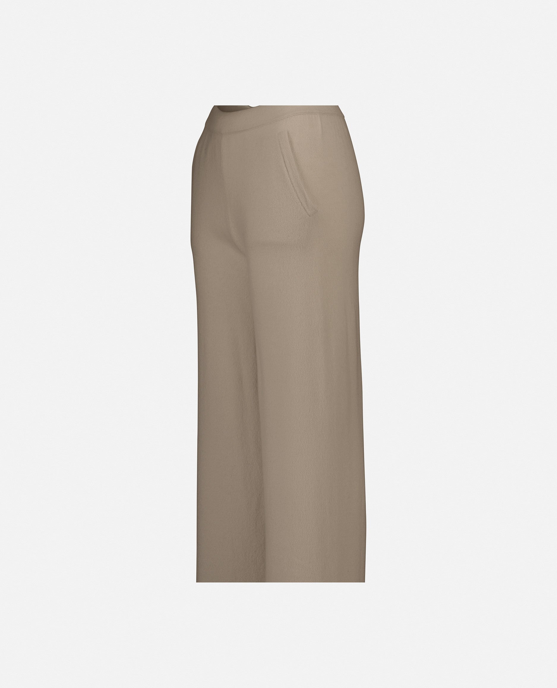 232-17087-45-3 - Allude - 30% Cashmere 70% Wolle 70% Wool 30% Cashmere Beige Damen Feinstrick Hose Hosen Lockerer Schnitt SAPG::232-17087 Summer 2023 Wolle