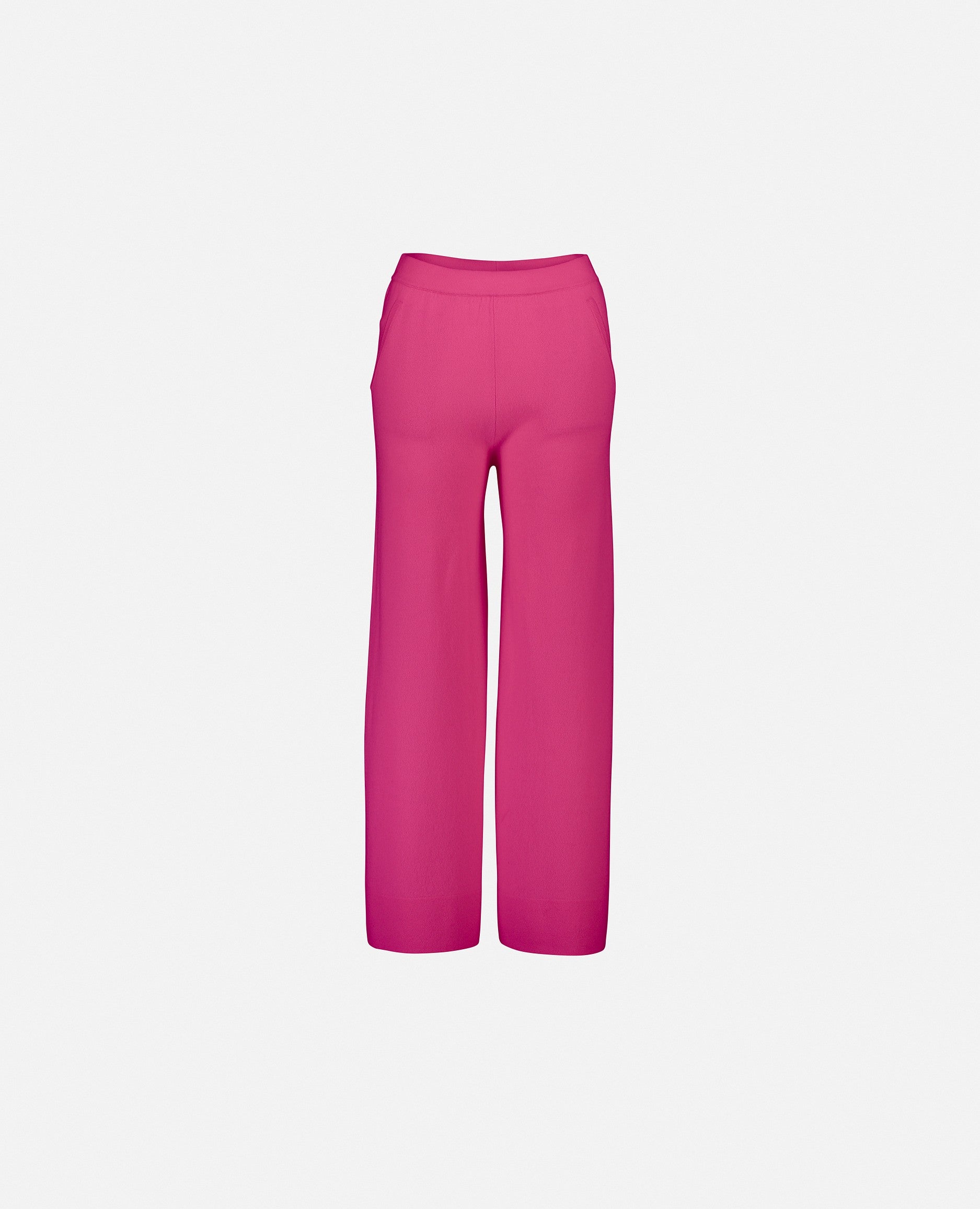 232-17087-63-1 - Allude - 100% Cashmere 70% Wool 30% Cashmere Damen Feinstrick Hose Hosen Lockerer Schnitt Rose SAPG::23-17087- Summer 2023 Wolle