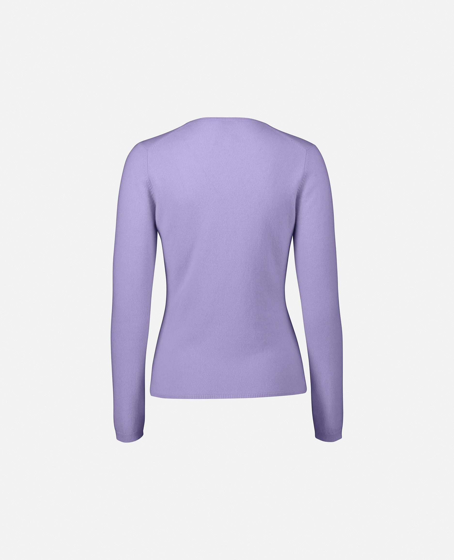 235-11100-71-S_2 - Allude - 100% Cashmere Cashmere Damen Feinstrick Langarm Lila Pullover SAPG::235-11100 Taillierter Schnitt V-Ausschnitt Winter 2023/2024