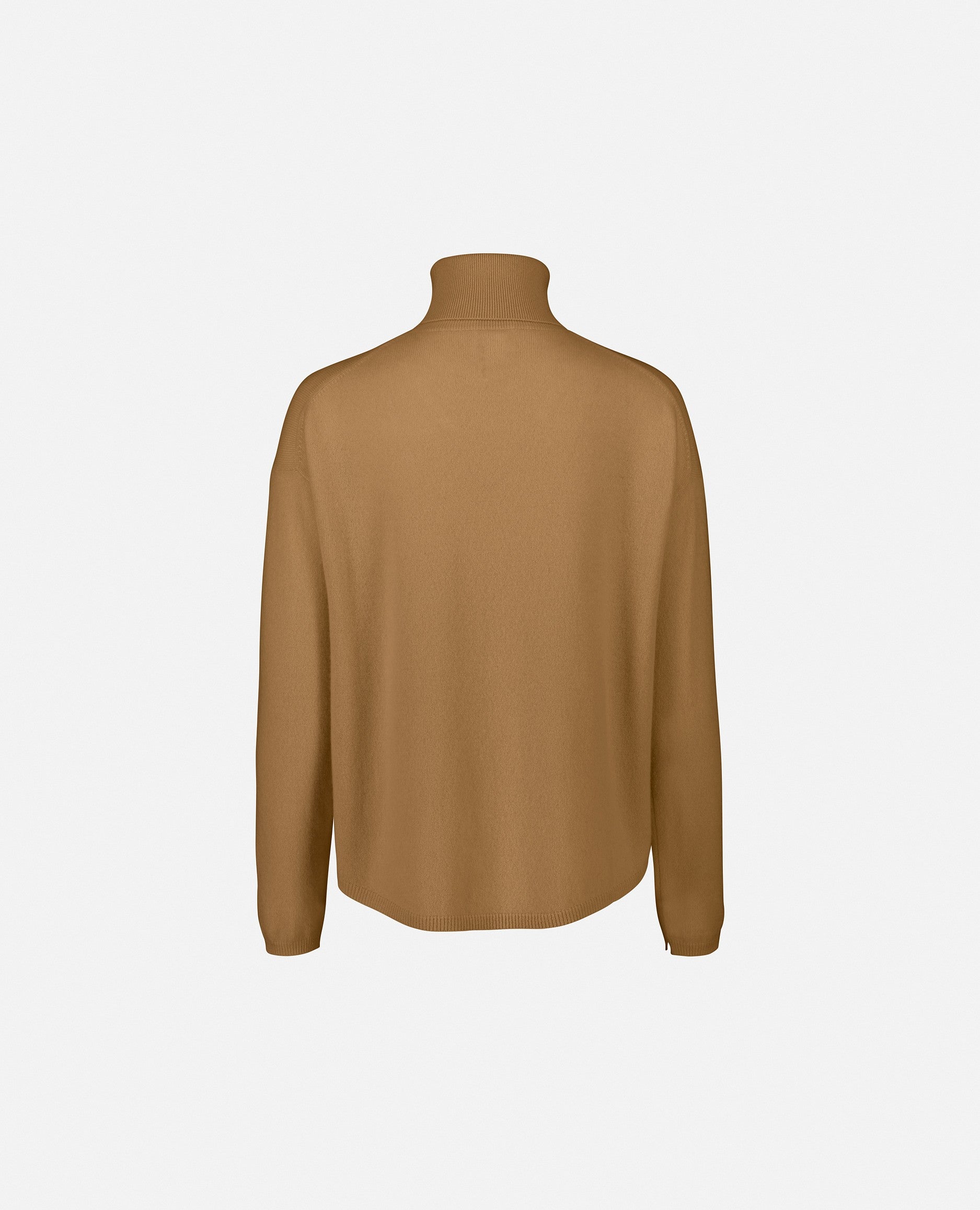 235-11113-44-S_2 - Allude - 100% Cashmere Basic Beige Cashmere Damen Feinstrick Gerade Passform Langarm Pullover Rollkragen SAPG::235-11113 Winter 2023/2024