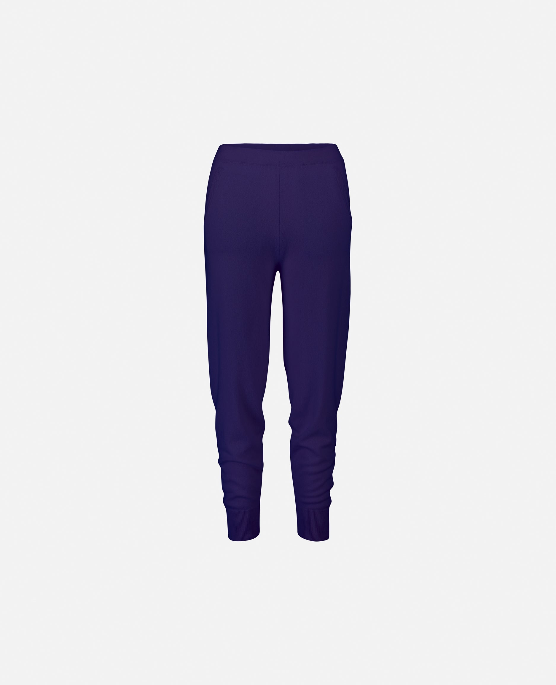 235-11117-73-1 - Allude - 100% Cashmere Cashmere Damen Feinstrick Gerade Passform Hose Hosen Lila SAPG::235-11117 Winter 2023/2024