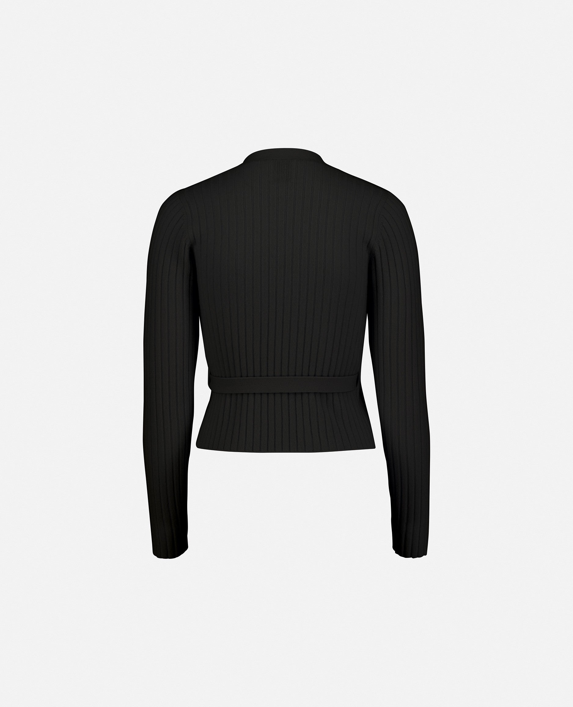 235-11121-90-S_2 - Allude - 100% Cashmere Cashmere Damen Feinstrick Langarm SAPG::235-11121 Schwarz Strickjacke Taillierter Schnitt Winter 2023/2024