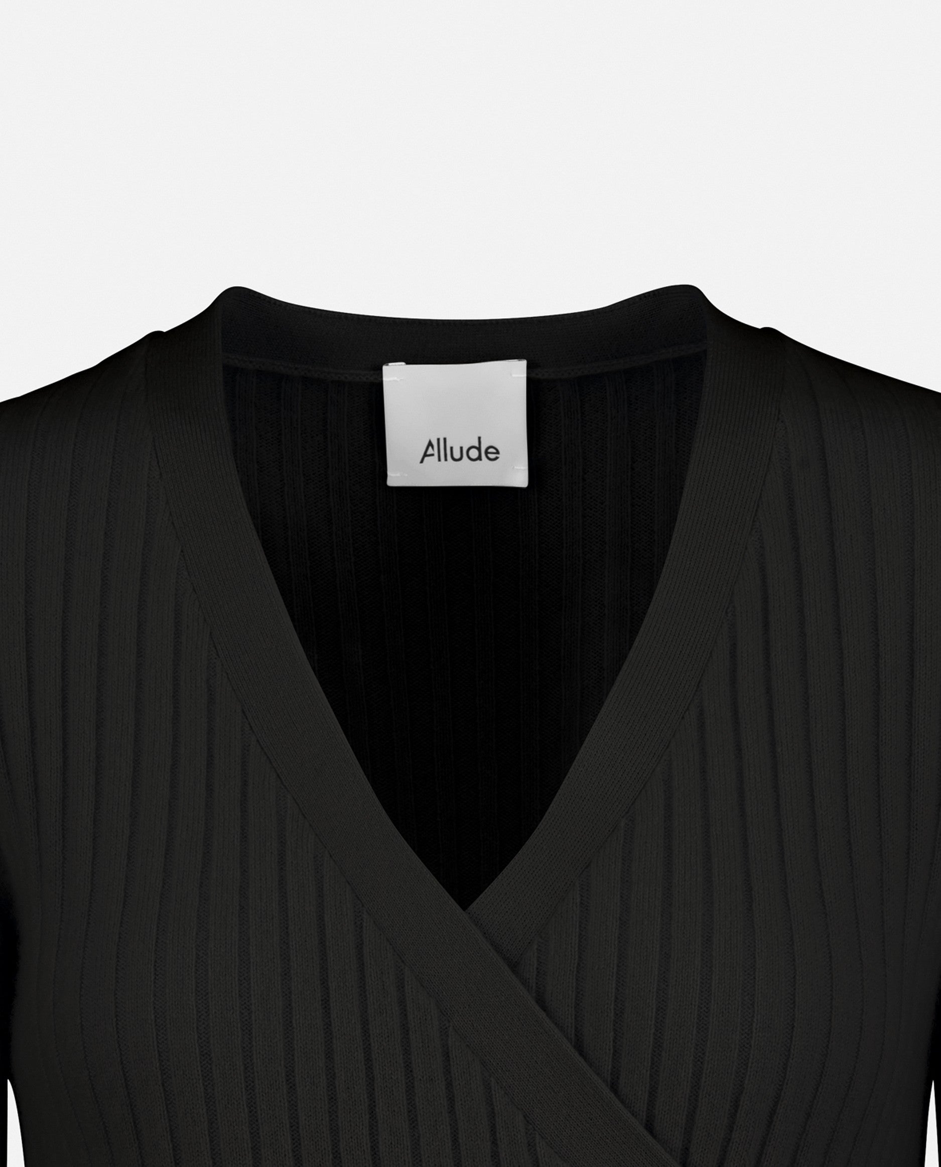 235-11121-90-S_5 - Allude - 100% Cashmere Cashmere Damen Feinstrick Langarm SAPG::235-11121 Schwarz Strickjacke Taillierter Schnitt Winter 2023/2024