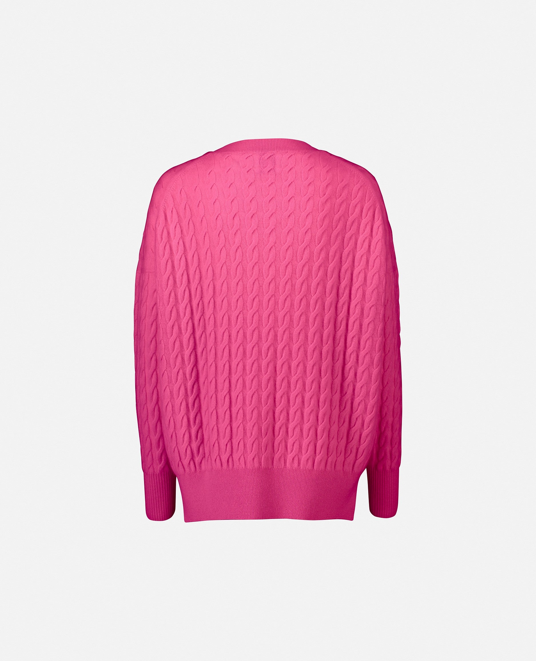 235-11130-63-S_2 - Allude - 100% Cashmere Cashmere Damen Feinstrick Langarm Lockerer Schnitt Pullover Rose Rundhalsausschnitt SAPG::235-11130 Winter 2023/2024