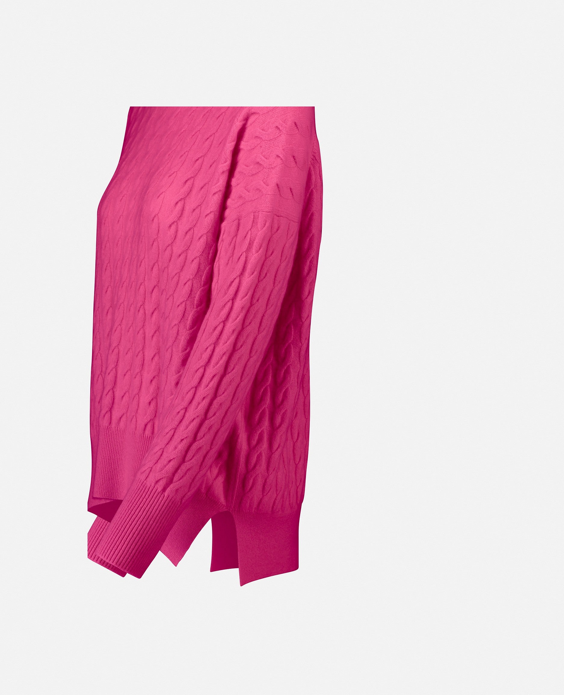 235-11130-63-S_3 - Allude - 100% Cashmere Cashmere Damen Feinstrick Langarm Lockerer Schnitt Pullover Rose Rundhalsausschnitt SAPG::235-11130 Winter 2023/2024