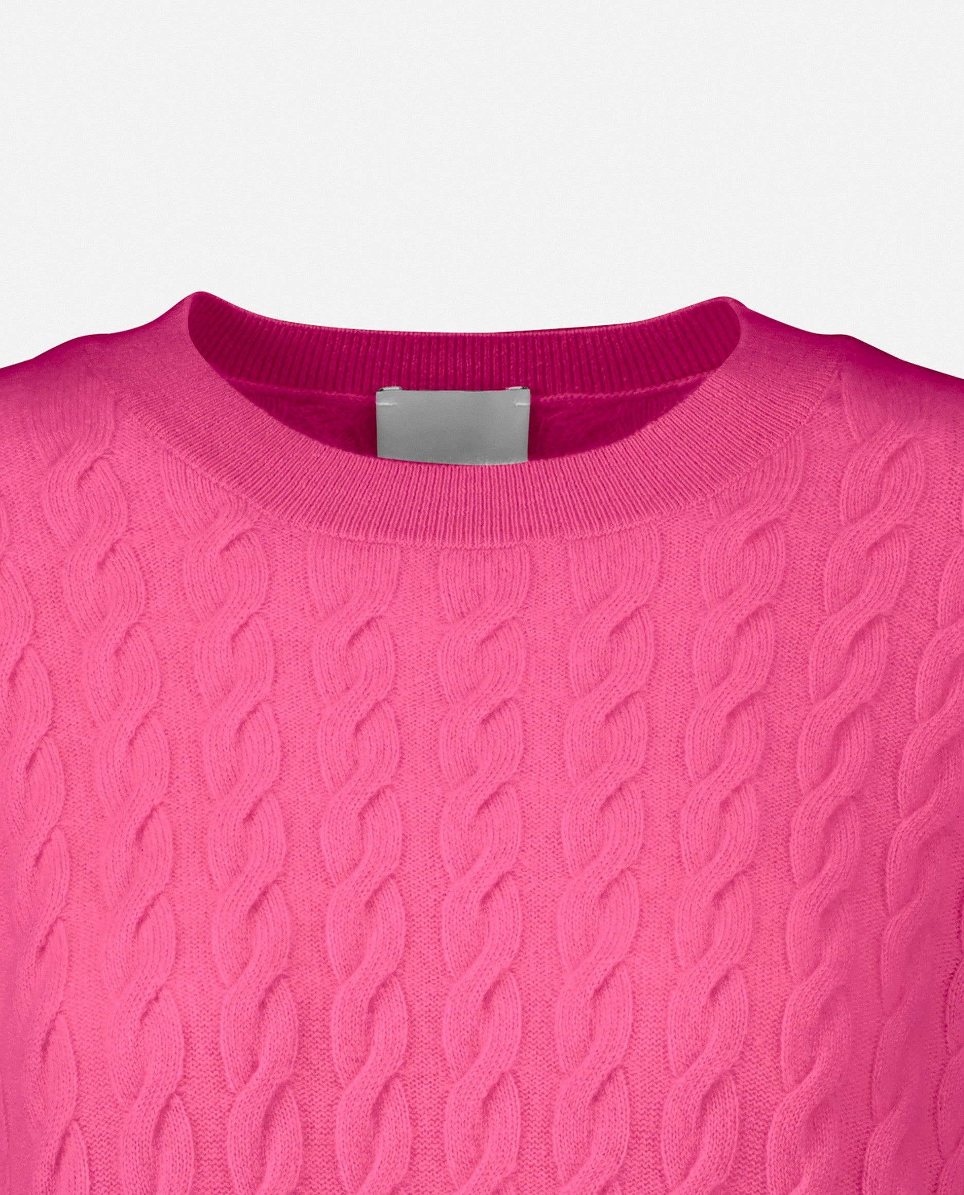 235-11130-63-S_5 - Allude - 100% Cashmere Cashmere Damen Feinstrick Langarm Lockerer Schnitt Pullover Rose Rundhalsausschnitt SAPG::235-11130 Winter 2023/2024