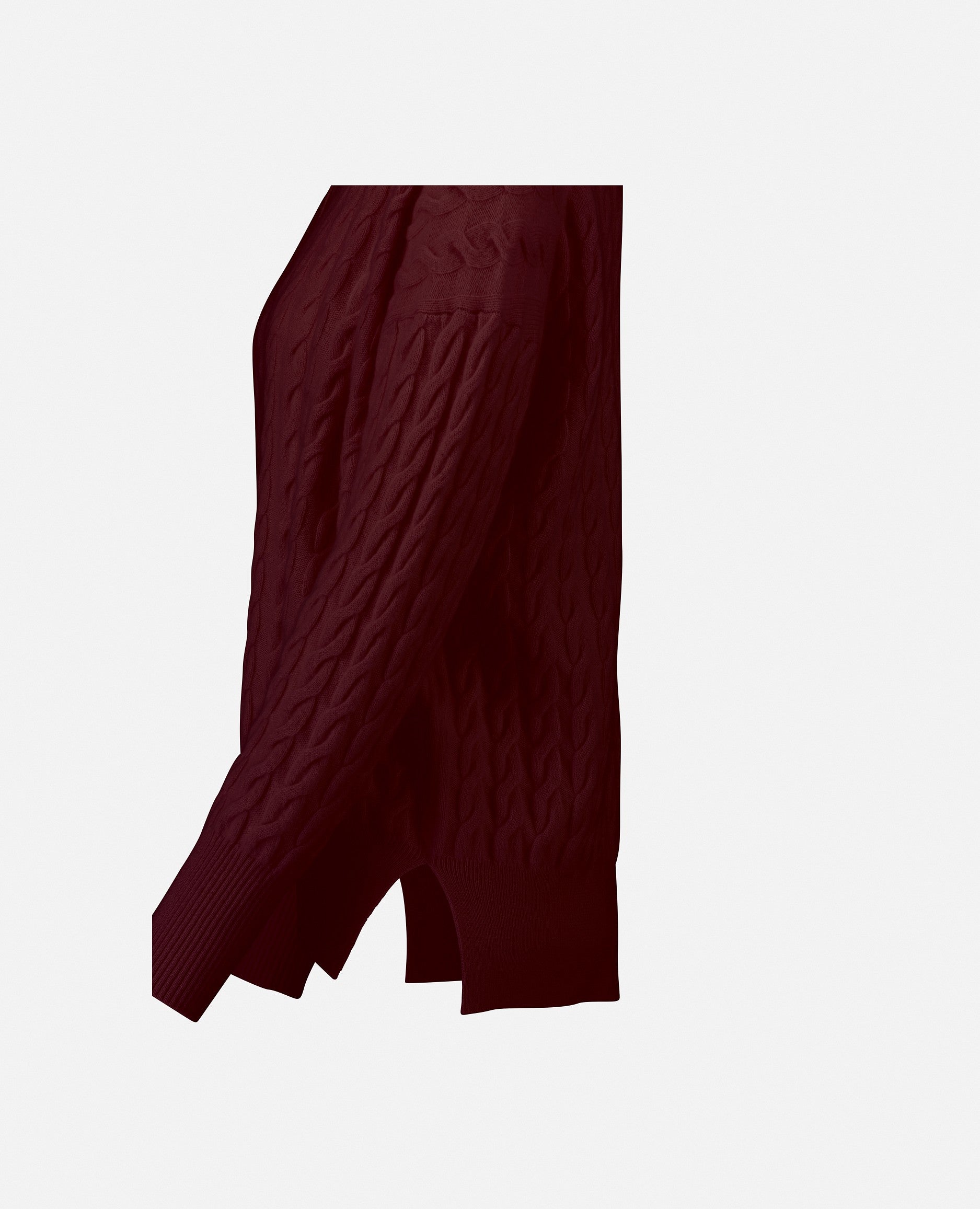 235-11133-69-S_3 - Allude - 100% Cashmere Cashmere Damen Feinstrick Langarm Lockerer Schnitt Pullover Rot SAPG::235-11133 V-Ausschnitt Winter 2023/2024