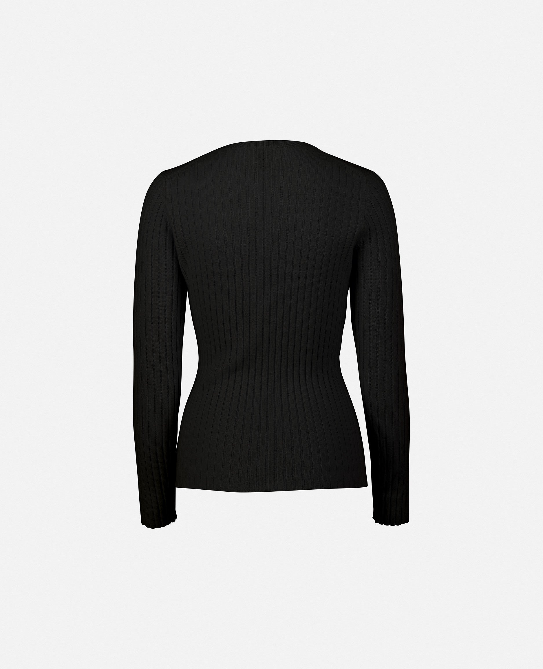 235-11142-90-S_2 - Allude - 100% Cashmere Cashmere Damen Enger Schnitt Feinstrick Langarm Pullover Rundhalsausschnitt SAPG::235-11142 Schwarz Winter 2023/2024