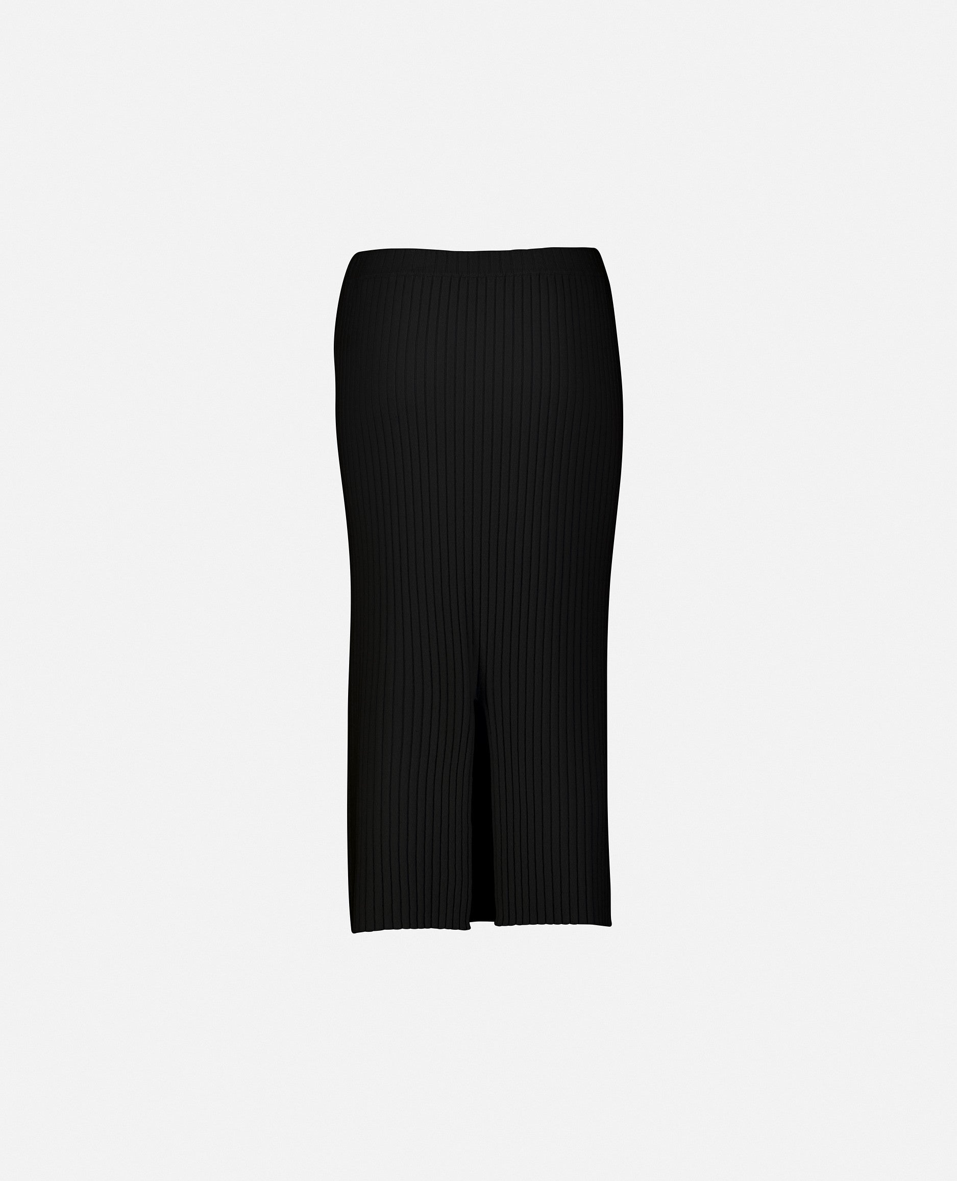 235-11143-90-S_2 - Allude - 100% Cashmere Cashmere Damen Feinstrick Gerade Passform Rock Röcke SAPG::235-11143 Schwarz Winter 2023/2024