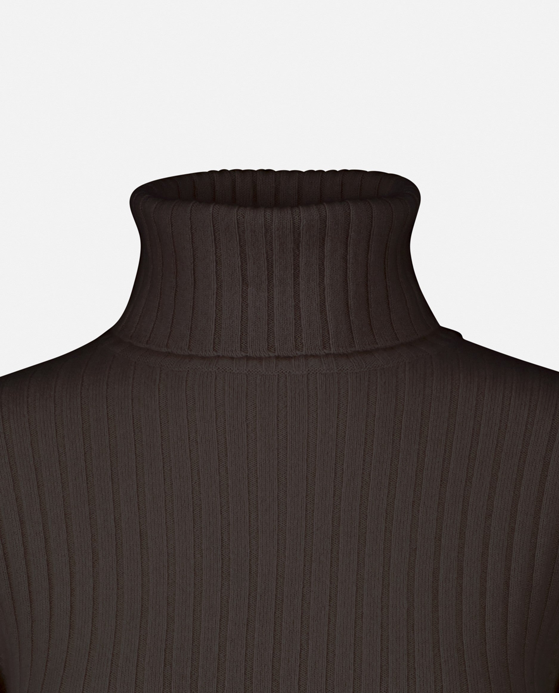 235-11144-49-S_5 - Allude - 100% Cashmere Braun Cashmere Damen Enger Schnitt Feinstrick Langarm Pullover Rollkragen SAPG::235-11144 Winter 2023/2024