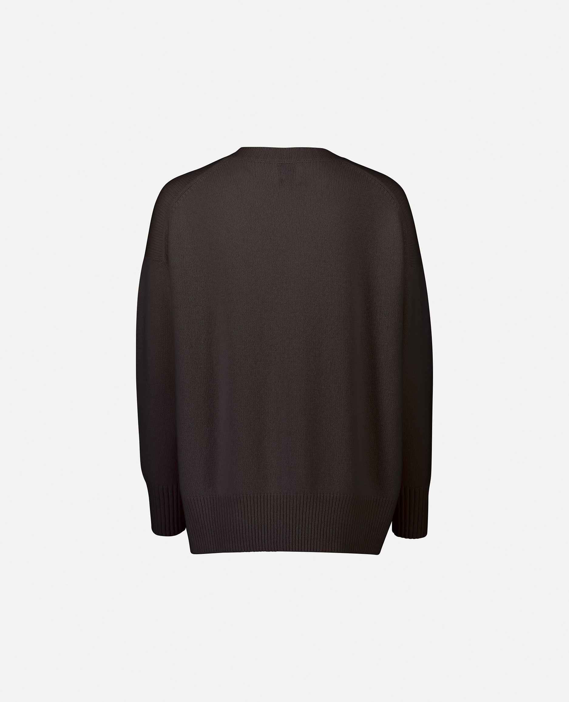 235-11151-49-S_2 - Allude - 100% Cashmere Braun Cashmere Damen Langarm Lockerer Schnitt Mittelschwerer Strick Pullover Rundhalsausschnitt SAPG::235-11151 Winter 2023/2024