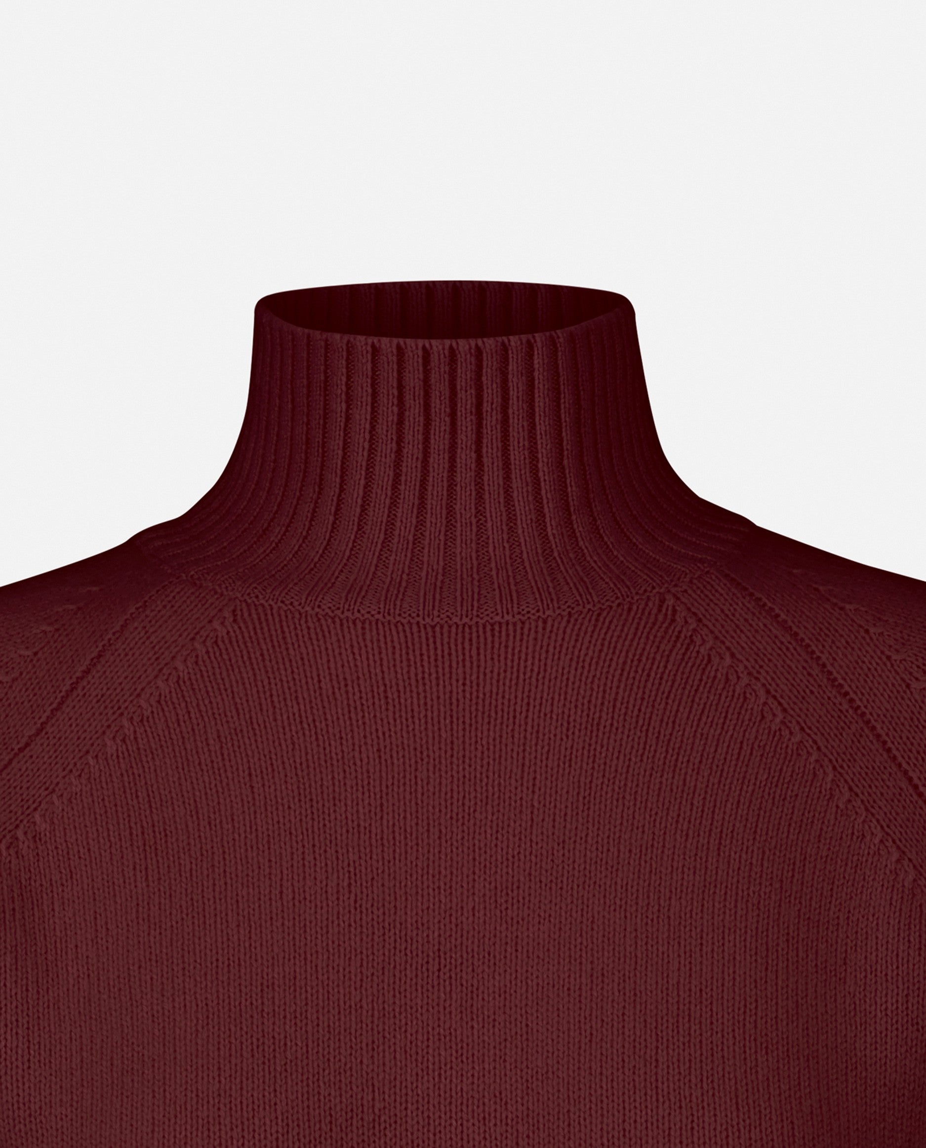 235-11154-69-S_5 - Allude - 100% Cashmere Basic Cashmere Damen Gerade Passform Langarm Mittelschwerer Strick Pullover Rot SAPG::235-11154 Stehkragen Winter 2023/2024