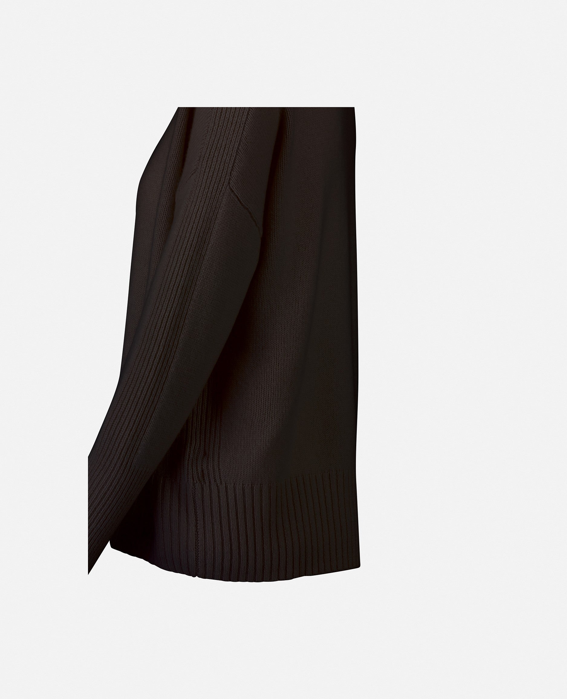 235-11156-49-S_3 - Allude - 100% Cashmere Basic Braun Cashmere Damen Langarm Lockerer Schnitt Mittelschwerer Strick Pullover SAPG::235-11156 Stehkragen Winter 2023/2024