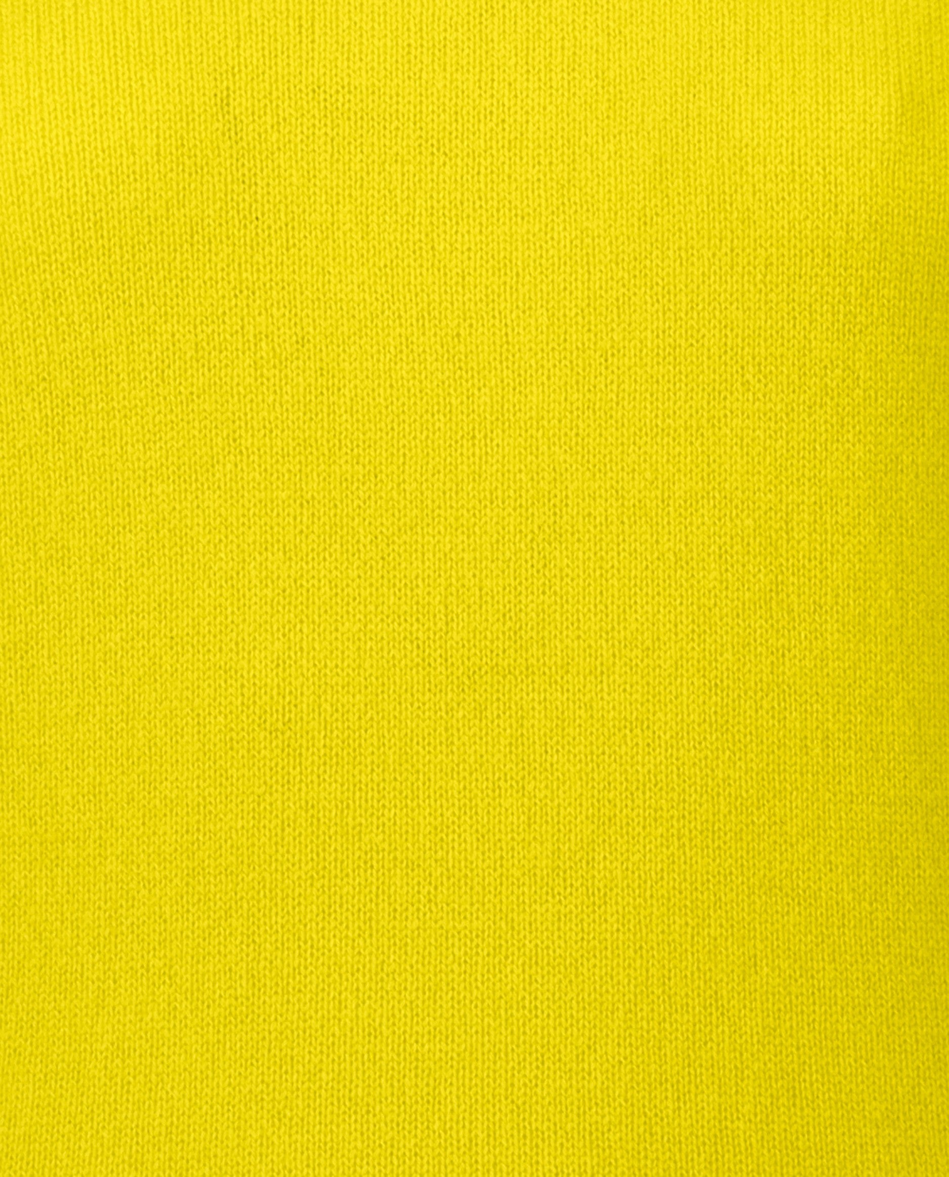235-11171-21-S_4 - Allude - 1/4 Arm 100% Cashmere Cashmere Damen Feinstrick Gelb Pullover Rundhalsausschnitt SAPG::235-11171 Taillierter Schnitt Winter 2023/2024