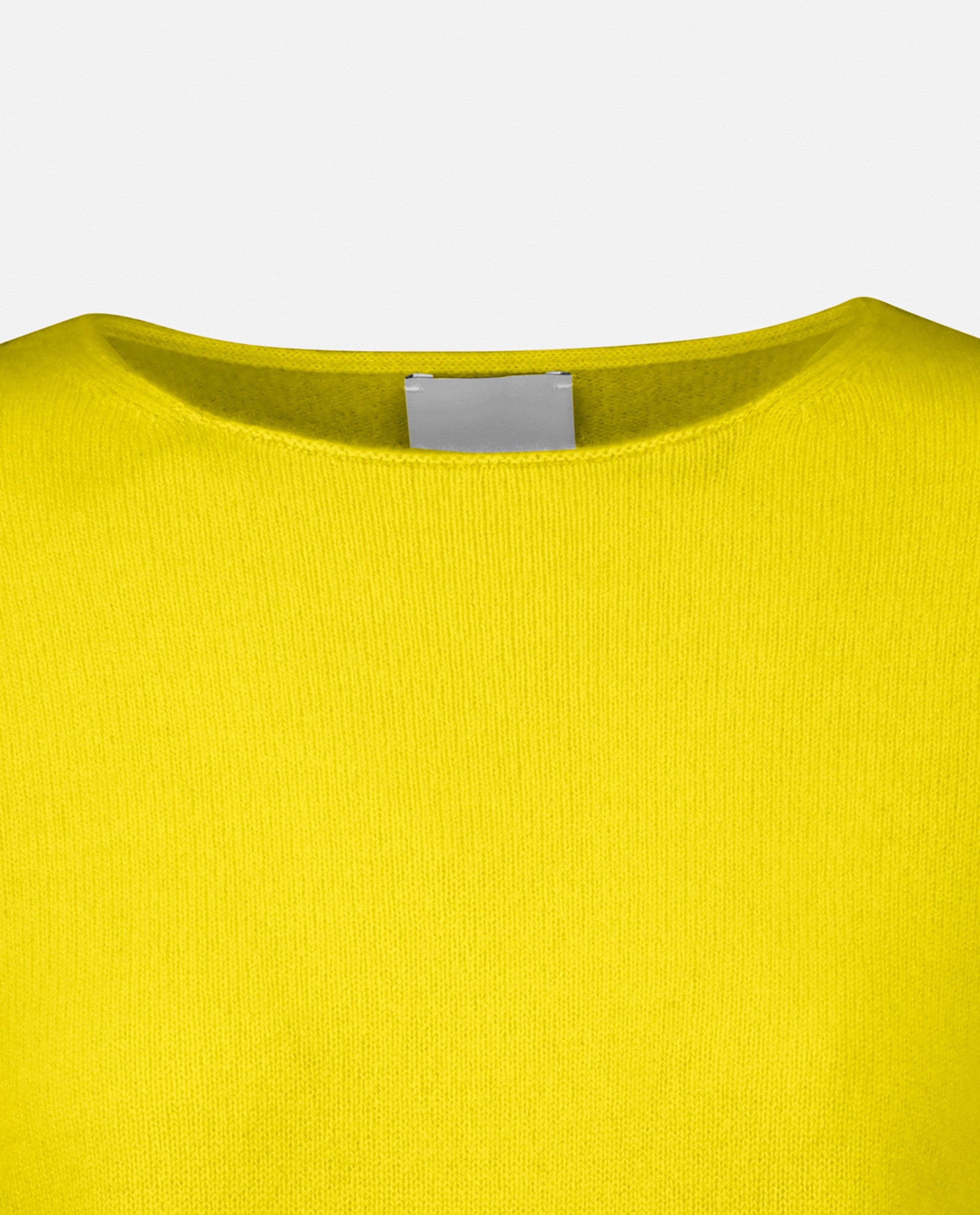 235-11178-21-S_5 - Allude - 100% Cashmere Cashmere Damen Feinstrick Gelb Gerade Passform Langarm Pullover Rundhalsausschnitt SAPG::235-11178 Winter 2023/2024