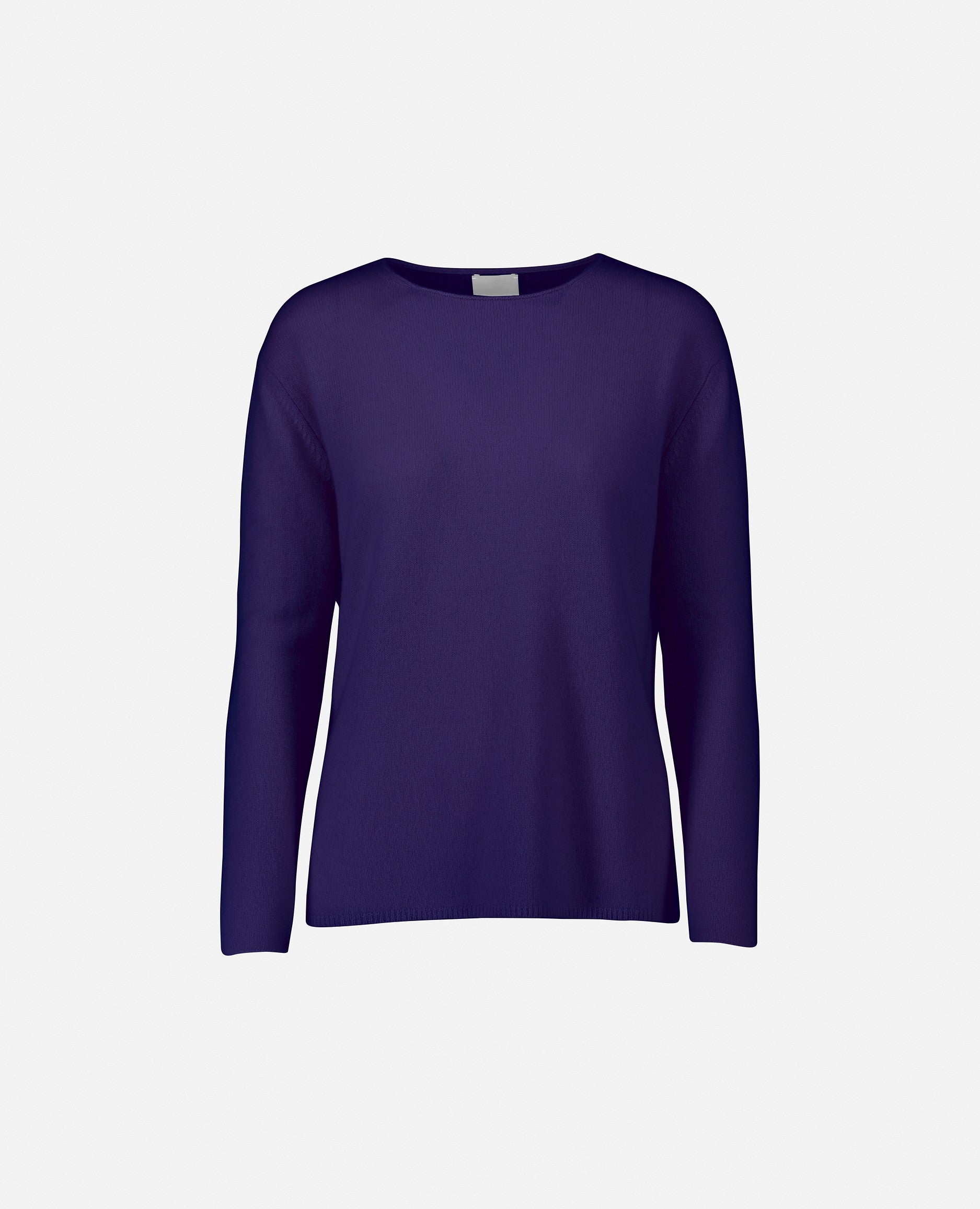 235-11178-73-S_1 - Allude - 100% Cashmere Cashmere Damen Feinstrick Gerade Passform Langarm Lila Pullover Rundhalsausschnitt SAPG::235-11178 Winter 2023/2024