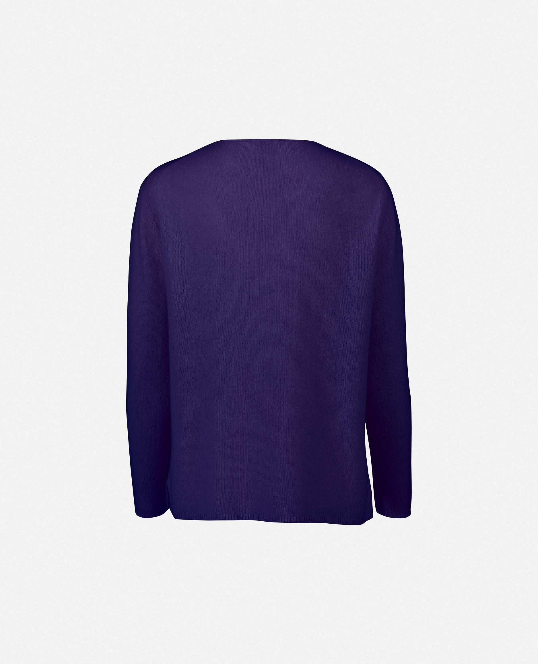 235-11178-73-S_2 - Allude - 100% Cashmere Cashmere Damen Feinstrick Gerade Passform Langarm Lila Pullover Rundhalsausschnitt SAPG::235-11178 Winter 2023/2024