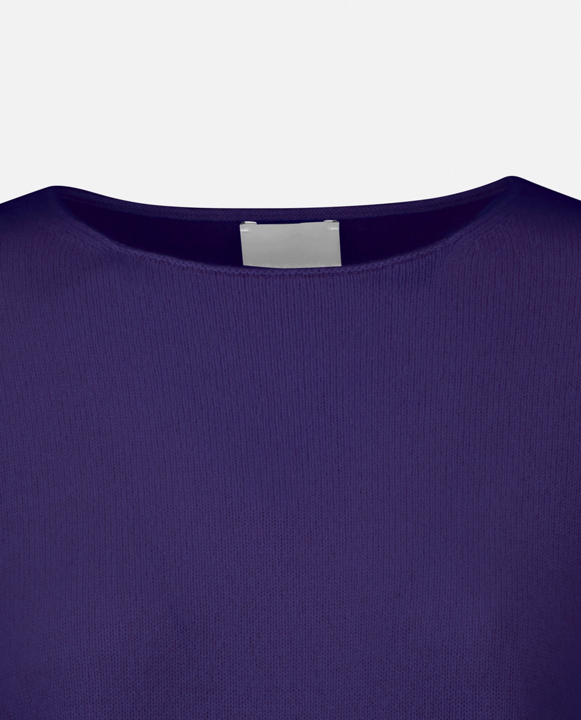 235-11178-73-S_5 - Allude - 100% Cashmere Cashmere Damen Feinstrick Gerade Passform Langarm Lila Pullover Rundhalsausschnitt SAPG::235-11178 Winter 2023/2024