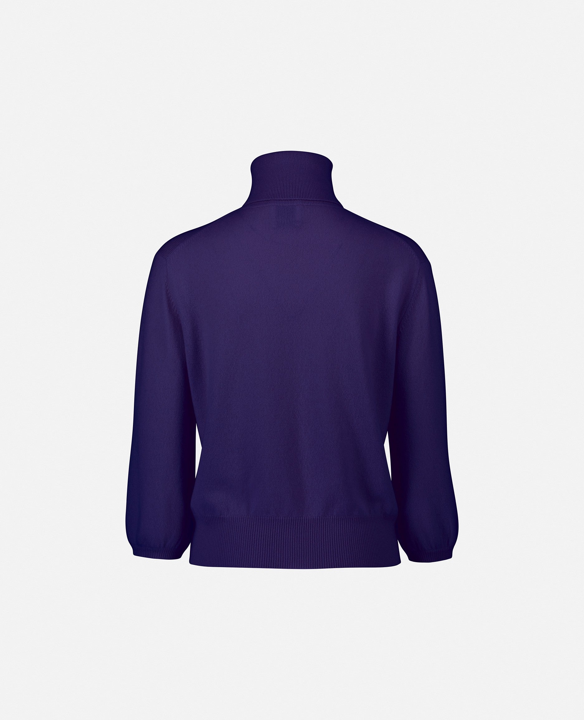 235-11203-73-S_2 - Allude - 100% Cashmere 3/4 Arm Cashmere Damen Feinstrick Gerade Passform Lila Pullover Rollkragen SAPG::235-11203 Winter 2023/2024