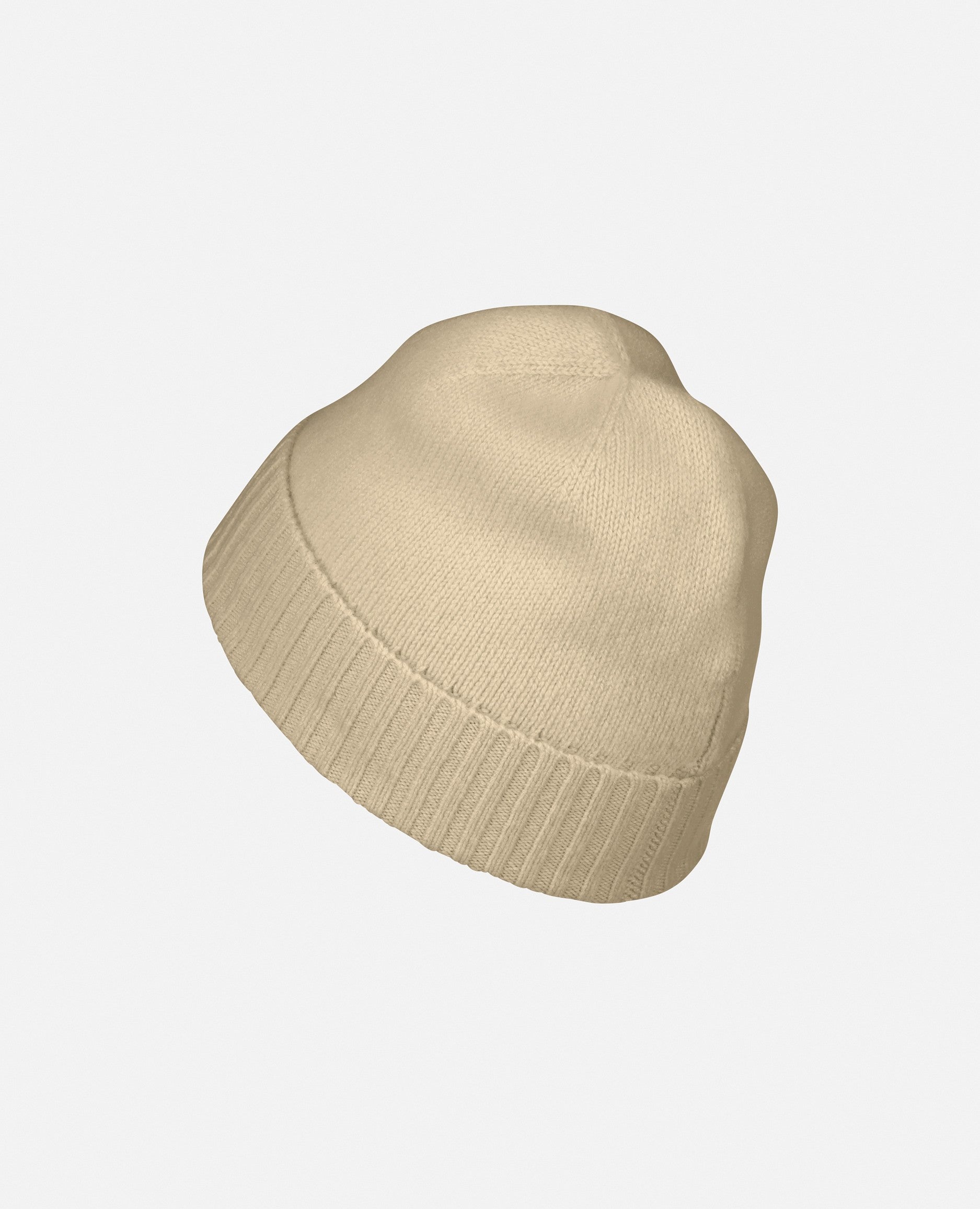 235-11245-42-one_2 - Allude - 100% Cashmere Beige Cashmere Damen Gerade Passform Mittelschwerer Strick Mütze Mützen SAPG::235-11245 Winter 2023/2024