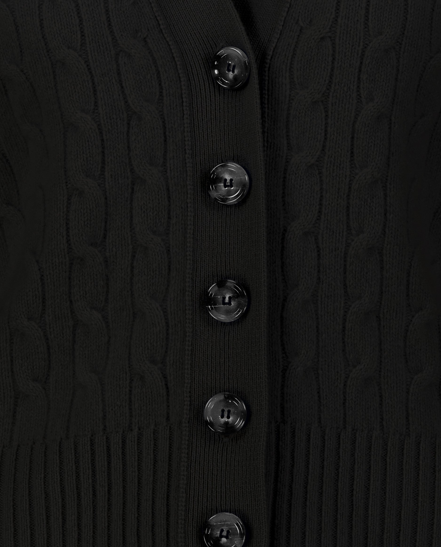 235-11420-90-S_4 - Allude - 5% Elastane 95% Cashmere Cashmere Damen Gerade Passform Langarm Mittelschwerer Strick SAPG::235-11420 Schwarz Strickjacke V-Ausschnitt Winter 2023/2024