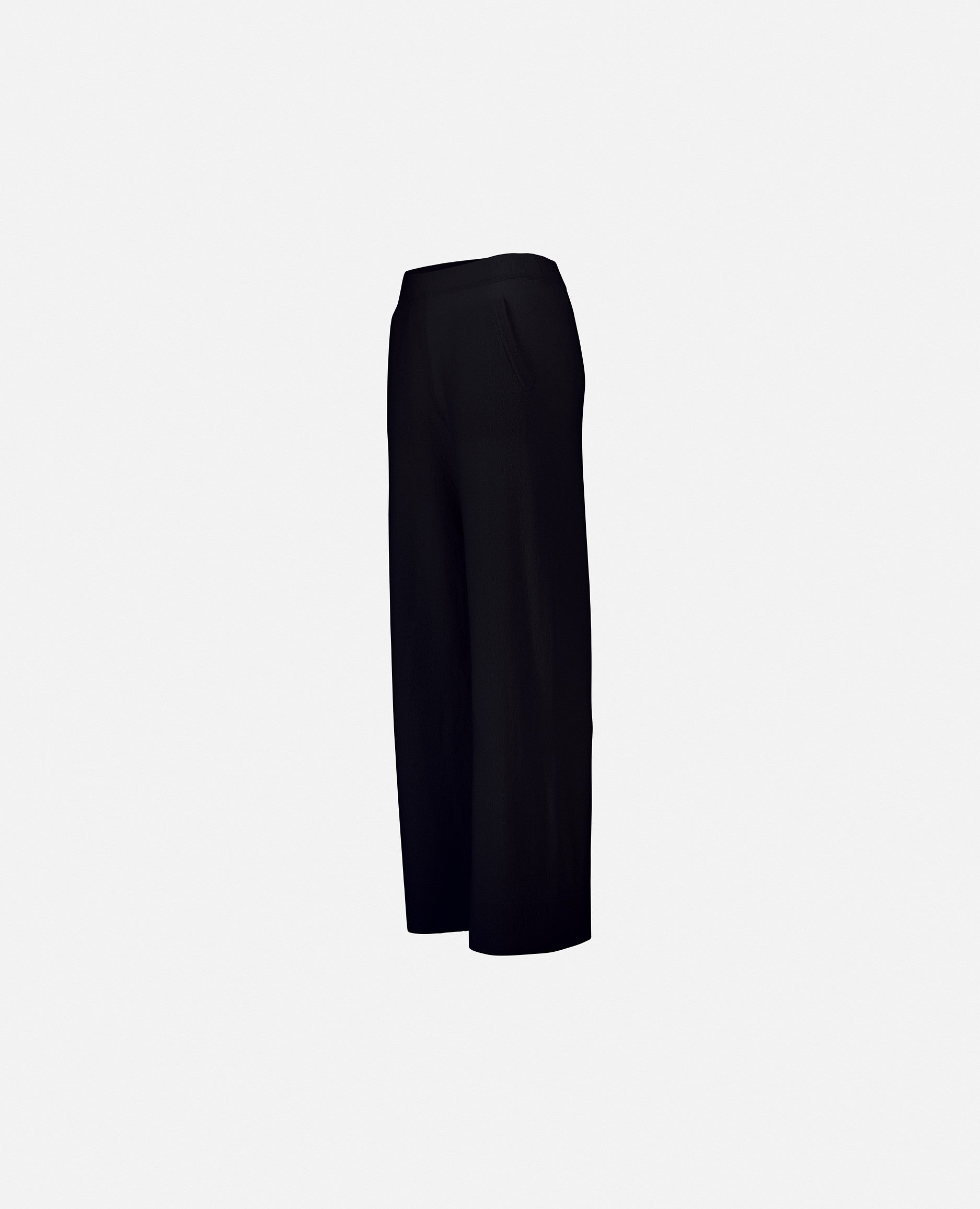 235-17002-14-S_3 - Allude - 30% Cashmere 70% Wolle Damen Feinstrick Hose Hosen Lockerer Schnitt Navy SAPG::235-17002 Winter 2023/2024 Wolle