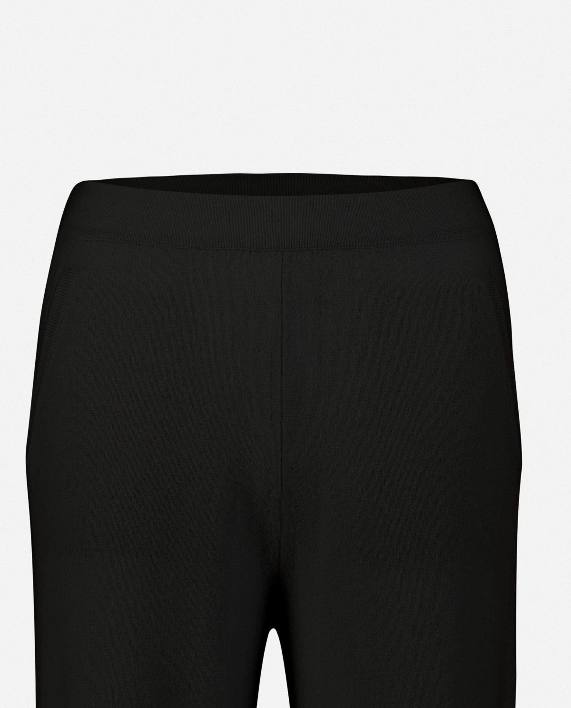 235-17002-90-S_5 - Allude - 30% Cashmere 70% Wolle Damen Feinstrick Hose Hosen Lockerer Schnitt SAPG::235-17002 Schwarz Winter 2023/2024 Wolle