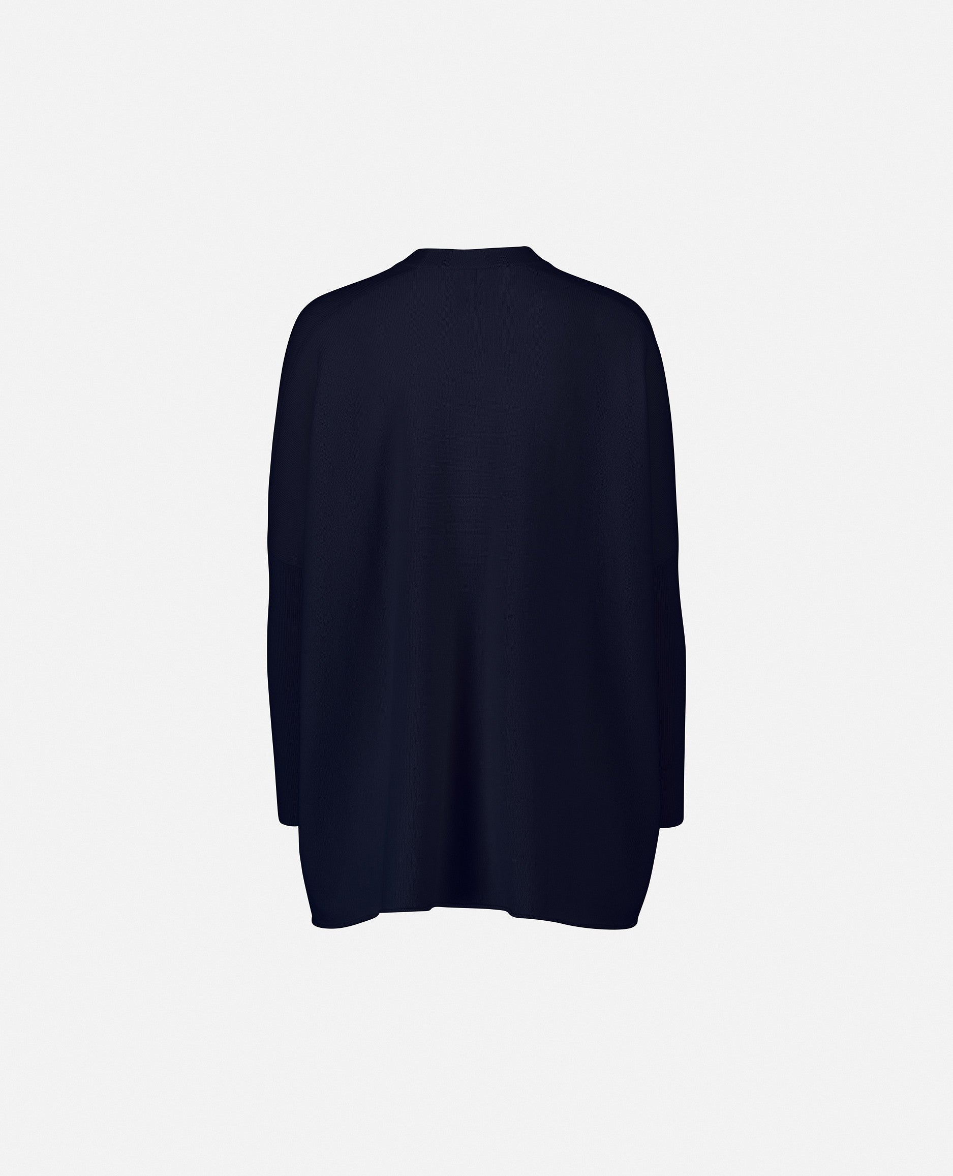 235-17041-13-S_2 - Allude - 30% Cashmere 70% Wolle Blau Damen Feinstrick Langarm Lockerer Schnitt SAPG::235-17041 Strickjacke V-Ausschnitt Winter 2023/2024 Wolle