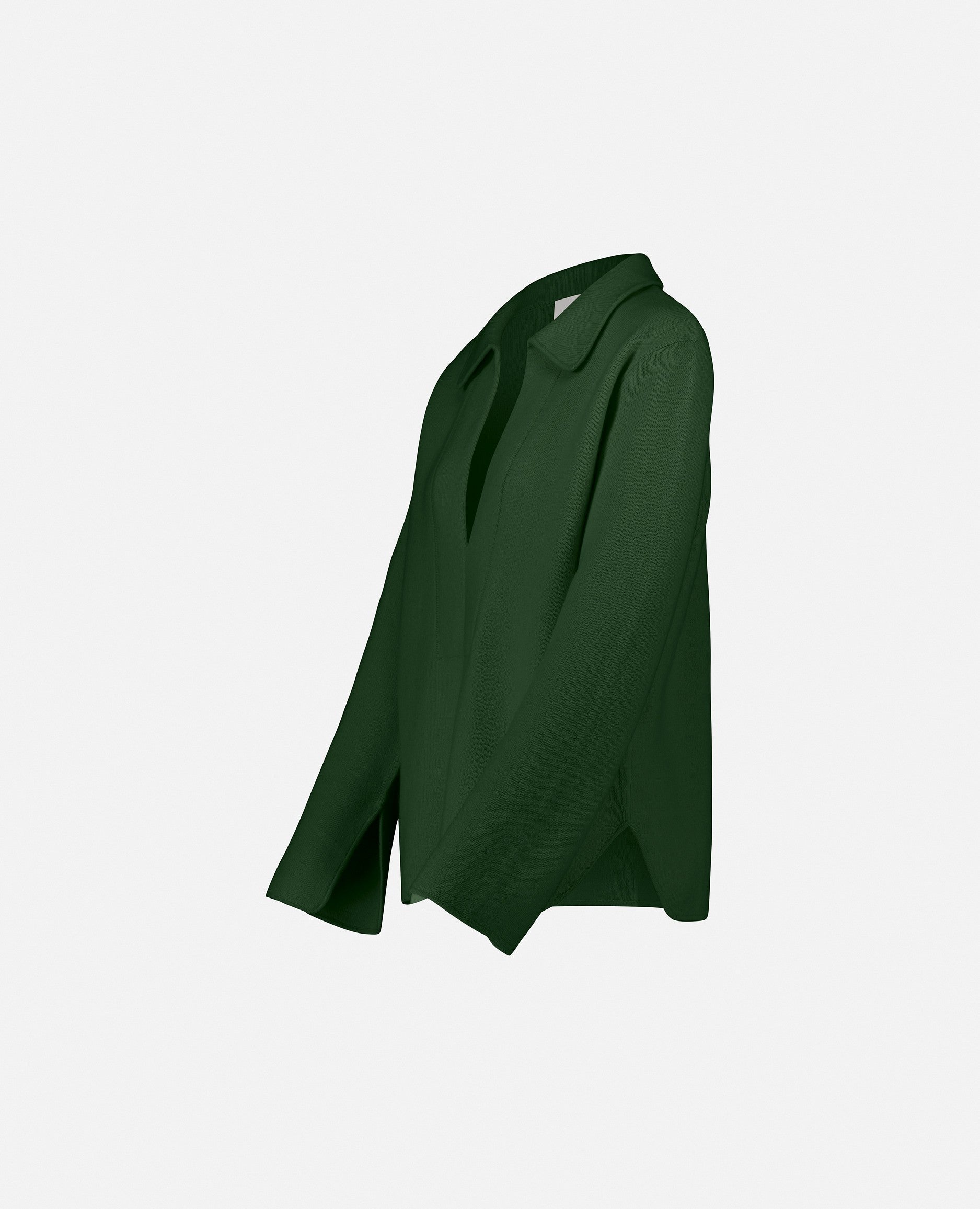 235-17602-34-S_3 - Allude - 30% Cashmere 70% Wolle Damen Feinstrick Gerade Passform Grün Langarm Pullover SAPG::235-17602 Serafino Winter 2023/2024 Wolle