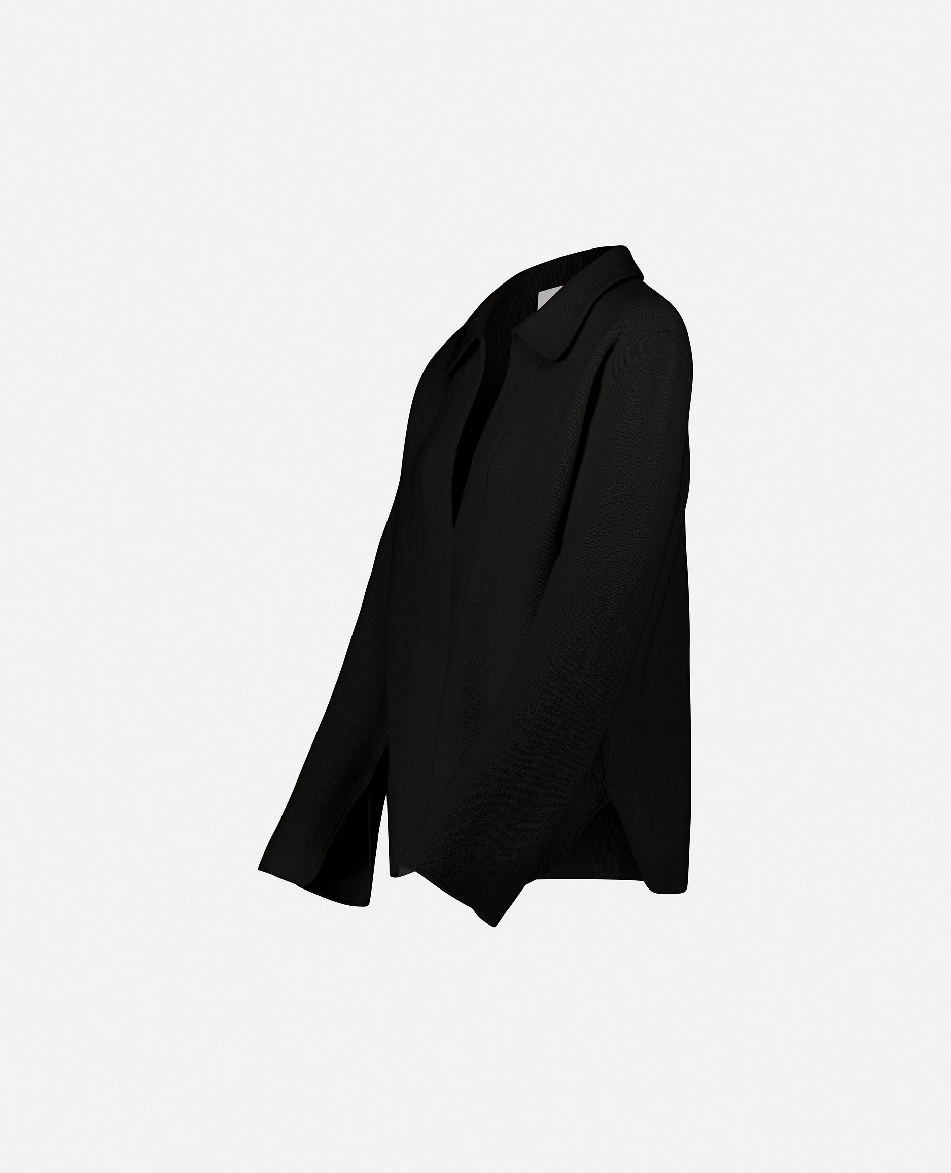 235-17602-90-S_3 - Allude - 30% Cashmere 70% Wolle ad_campaign Damen Feinstrick Gerade Passform Langarm Pullover SAPG::235-17602 Schwarz Serafino Winter 2023/2024 Wolle