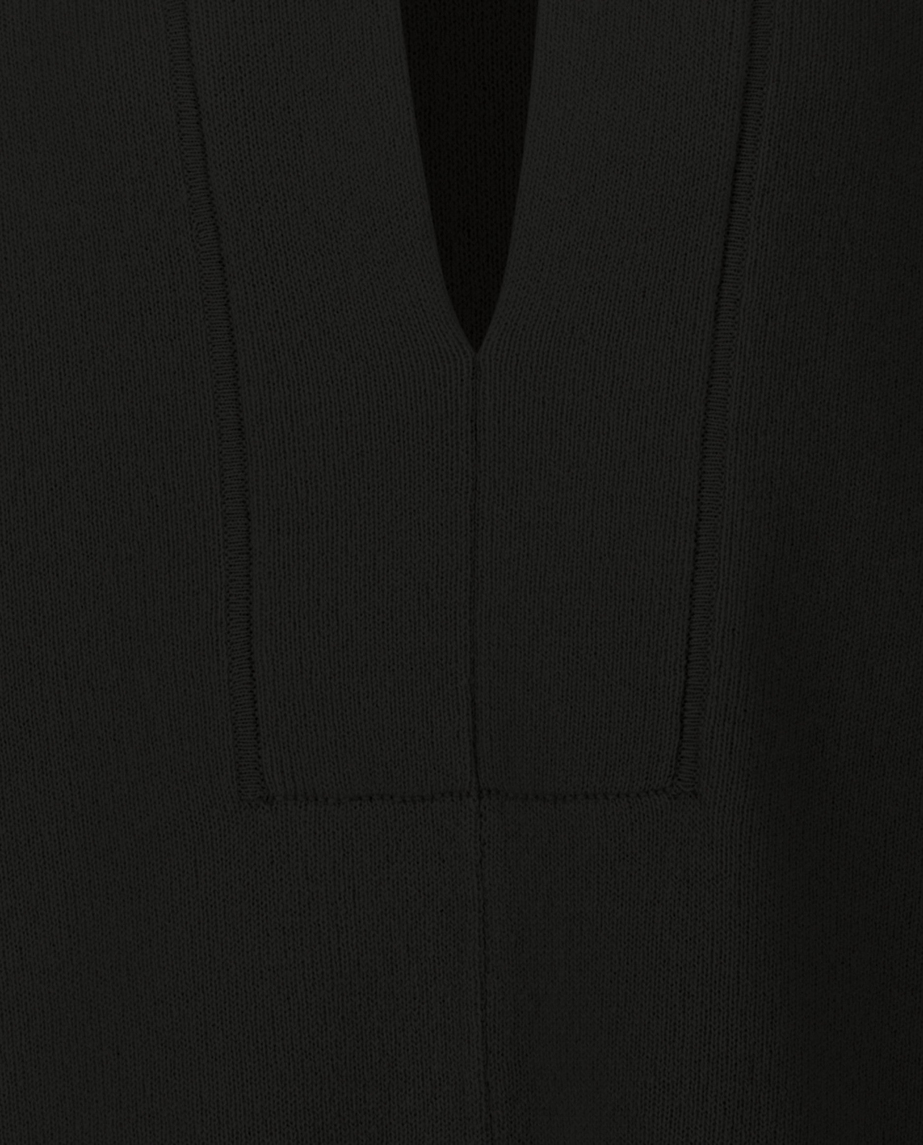 235-17602-90-S_4 - Allude - 30% Cashmere 70% Wolle ad_campaign Damen Feinstrick Gerade Passform Langarm Pullover SAPG::235-17602 Schwarz Serafino Winter 2023/2024 Wolle