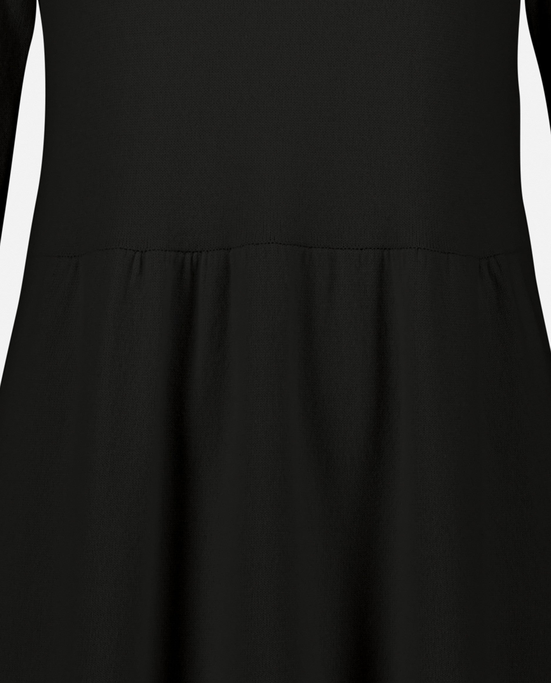235-17652-90-S_4 - Allude - 30% Cashmere 70% Wolle A-Form Damen Feinstrick Kleid Kleider Langarm SAPG::235-17652 Schwarz Stehkragen Winter 2023/2024 Wolle
