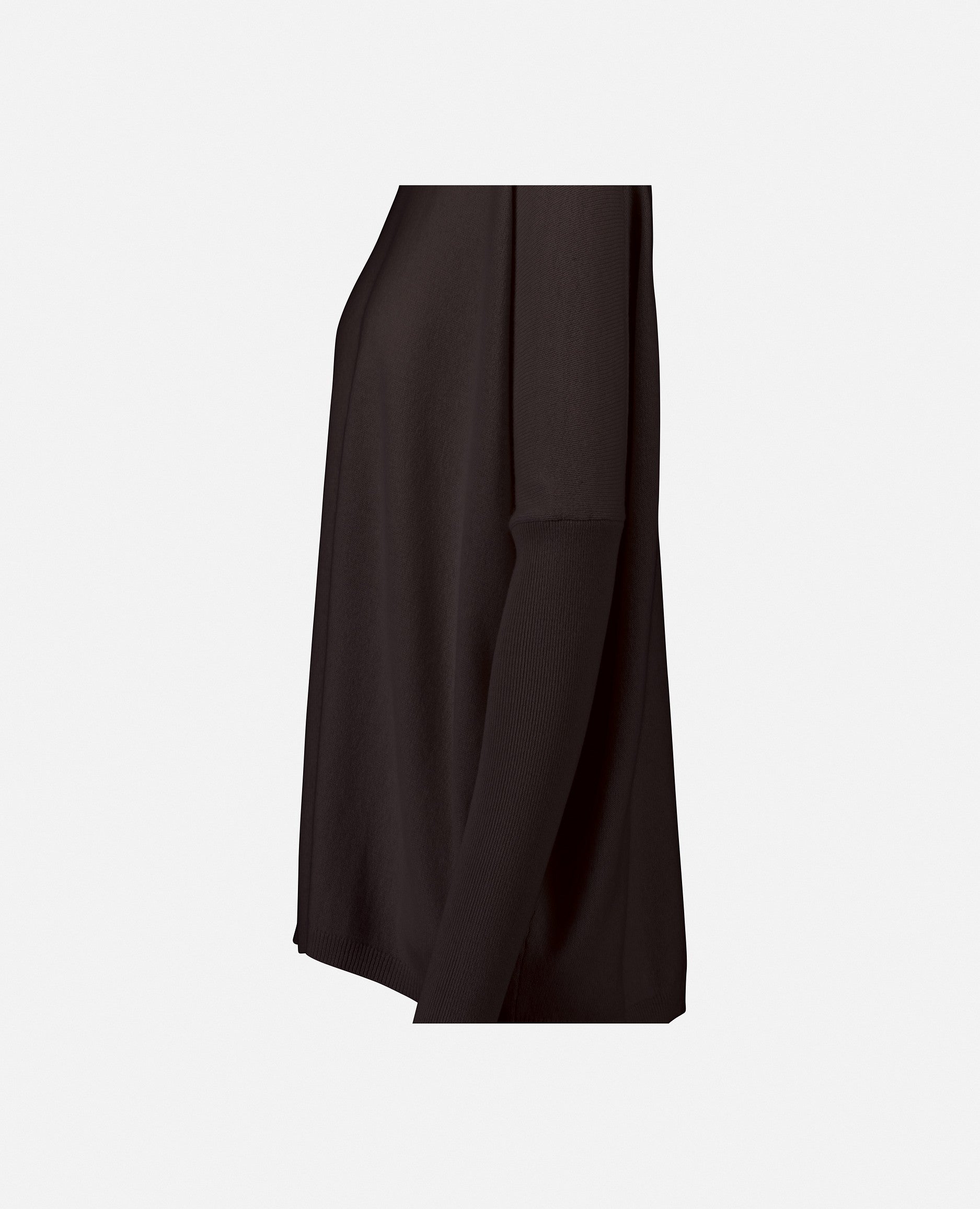 235-17692-49-S_3 - Allude - 30% Cashmere 70% Wolle Braun Damen Feinstrick Langarm Lockerer Schnitt Pullover Rundhalsausschnitt SAPG::235-17692 Winter 2023/2024 Wolle