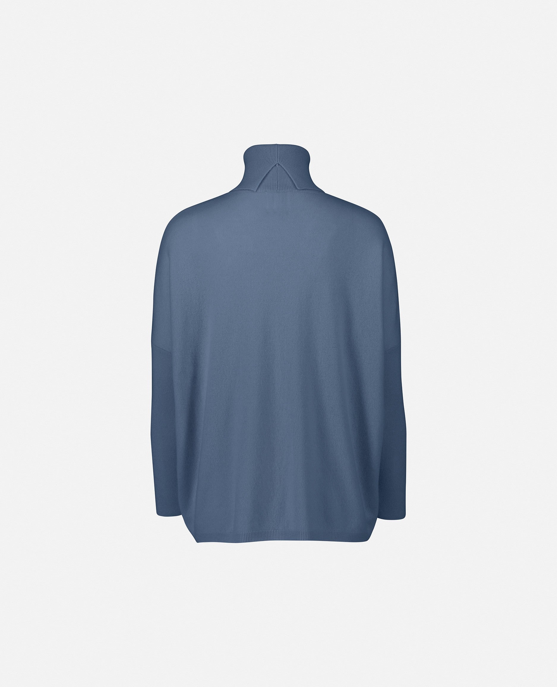 235-17695-15-S_2 - Allude - 30% Cashmere 70% Wolle Blau Damen Feinstrick Langarm Lockerer Schnitt Pullover Rollkragen SAPG::235-17695 Winter 2023/2024 Wolle