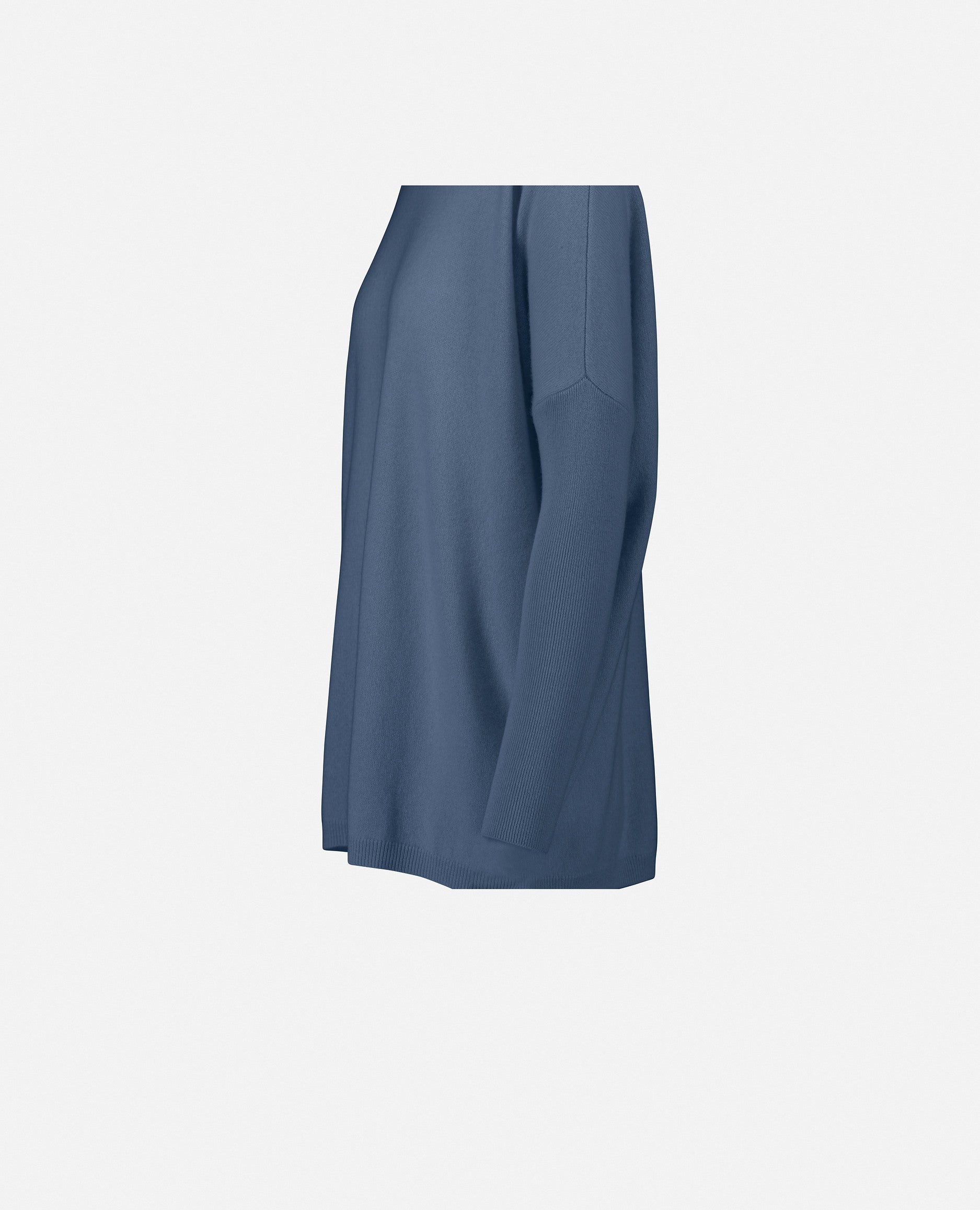 235-17695-15-S_3 - Allude - 30% Cashmere 70% Wolle Blau Damen Feinstrick Langarm Lockerer Schnitt Pullover Rollkragen SAPG::235-17695 Winter 2023/2024 Wolle