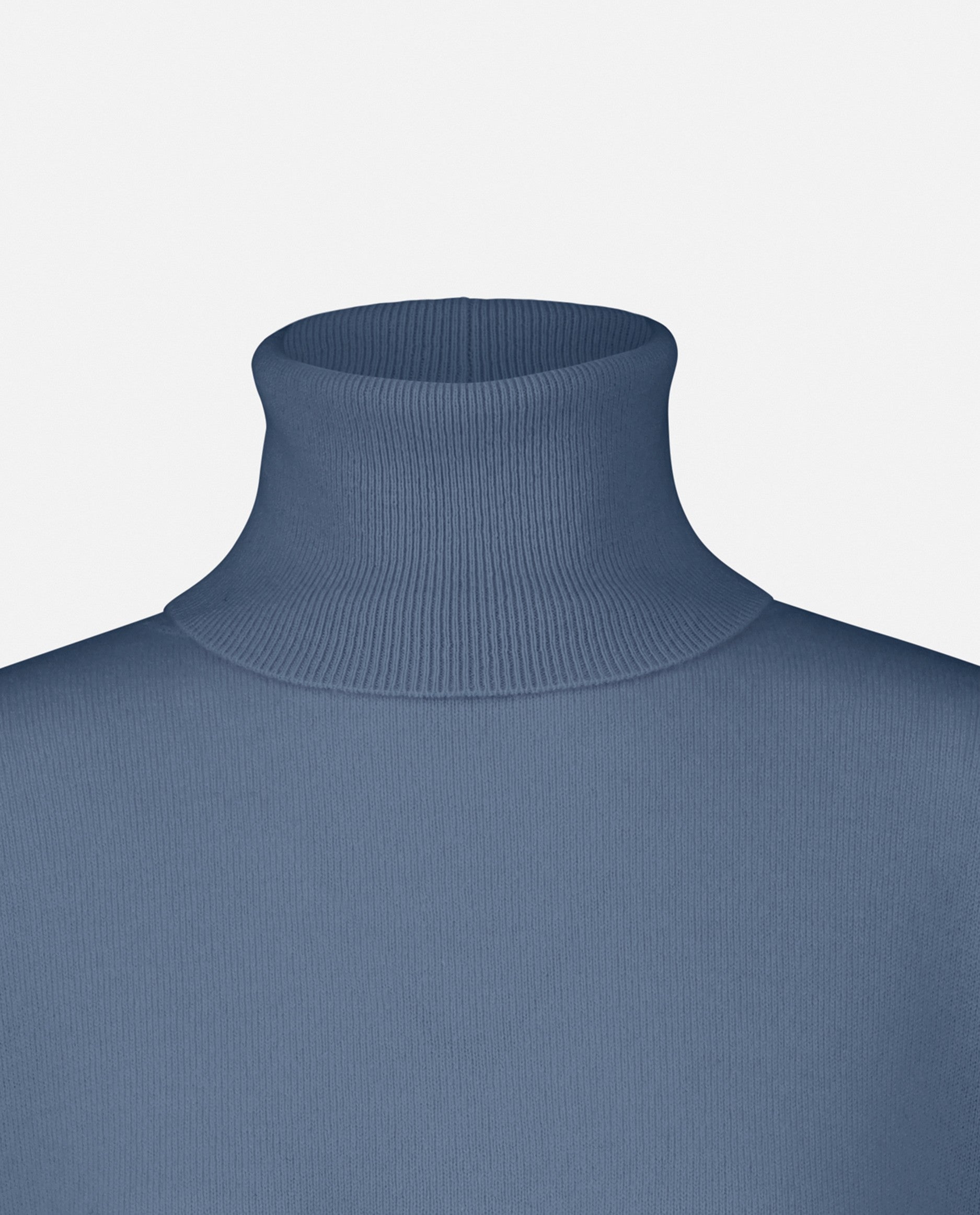 235-17695-15-S_5 - Allude - 30% Cashmere 70% Wolle Blau Damen Feinstrick Langarm Lockerer Schnitt Pullover Rollkragen SAPG::235-17695 Winter 2023/2024 Wolle