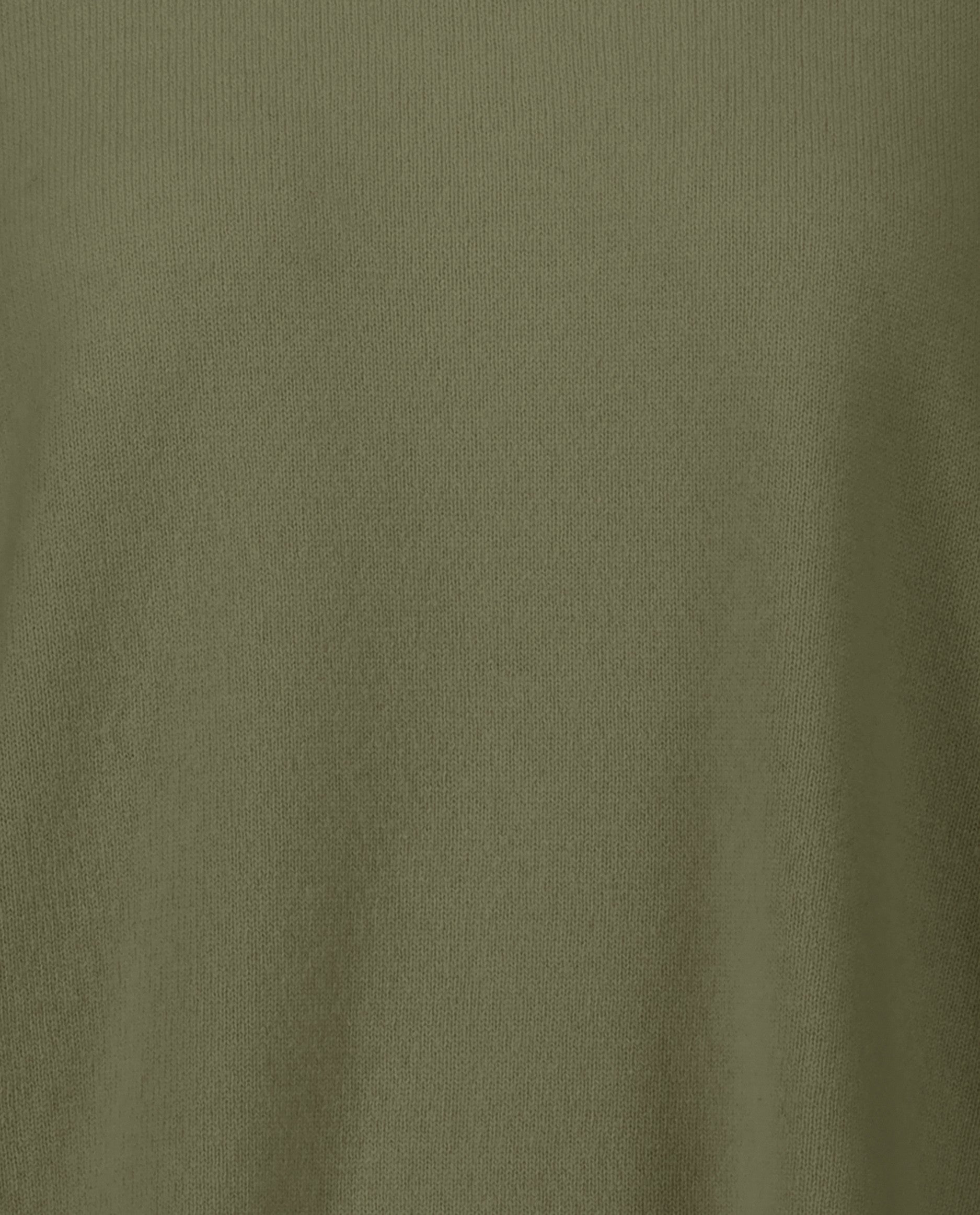 235-17695-38-S_4 - Allude - 30% Cashmere 70% Wolle Damen Feinstrick Khaki Langarm Lockerer Schnitt Pullover Rollkragen SAPG::235-17695 Winter 2023/2024 Wolle