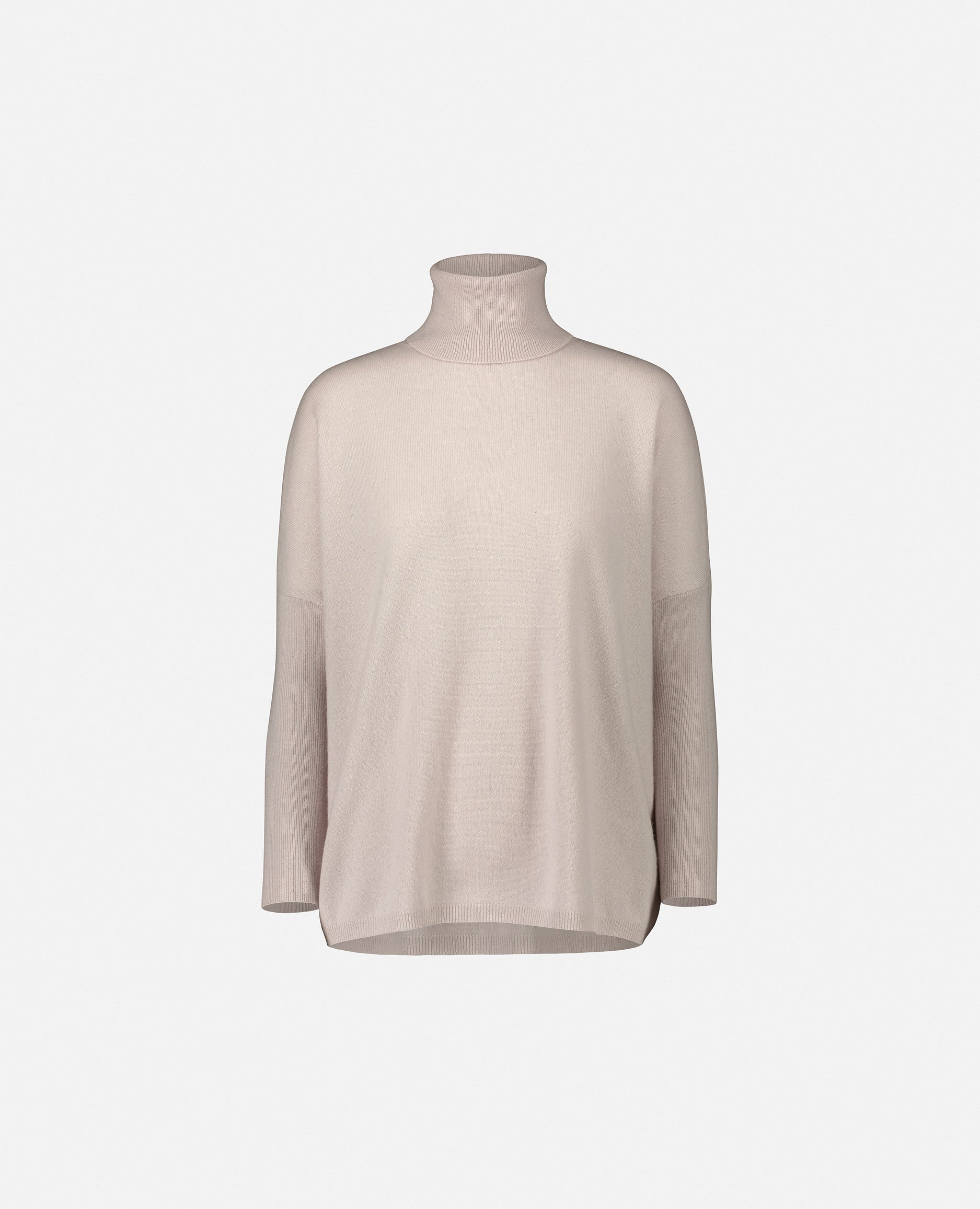 235-17695-41-S_1 - Allude - 30% Cashmere 70% Wolle Creme Damen Feinstrick Kreme Langarm Lockerer Schnitt Pullover Rollkragen SAPG::235-17695 Winter 2023/2024 Wolle