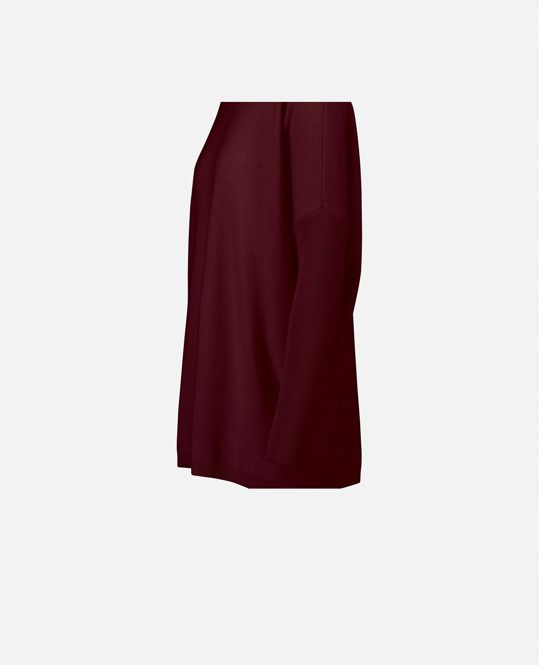 235-17695-69-S_3 - Allude - 30% Cashmere 70% Wolle Damen Feinstrick Langarm Lockerer Schnitt Pullover Rollkragen Rot SAPG::235-17695 Winter 2023/2024 Wolle