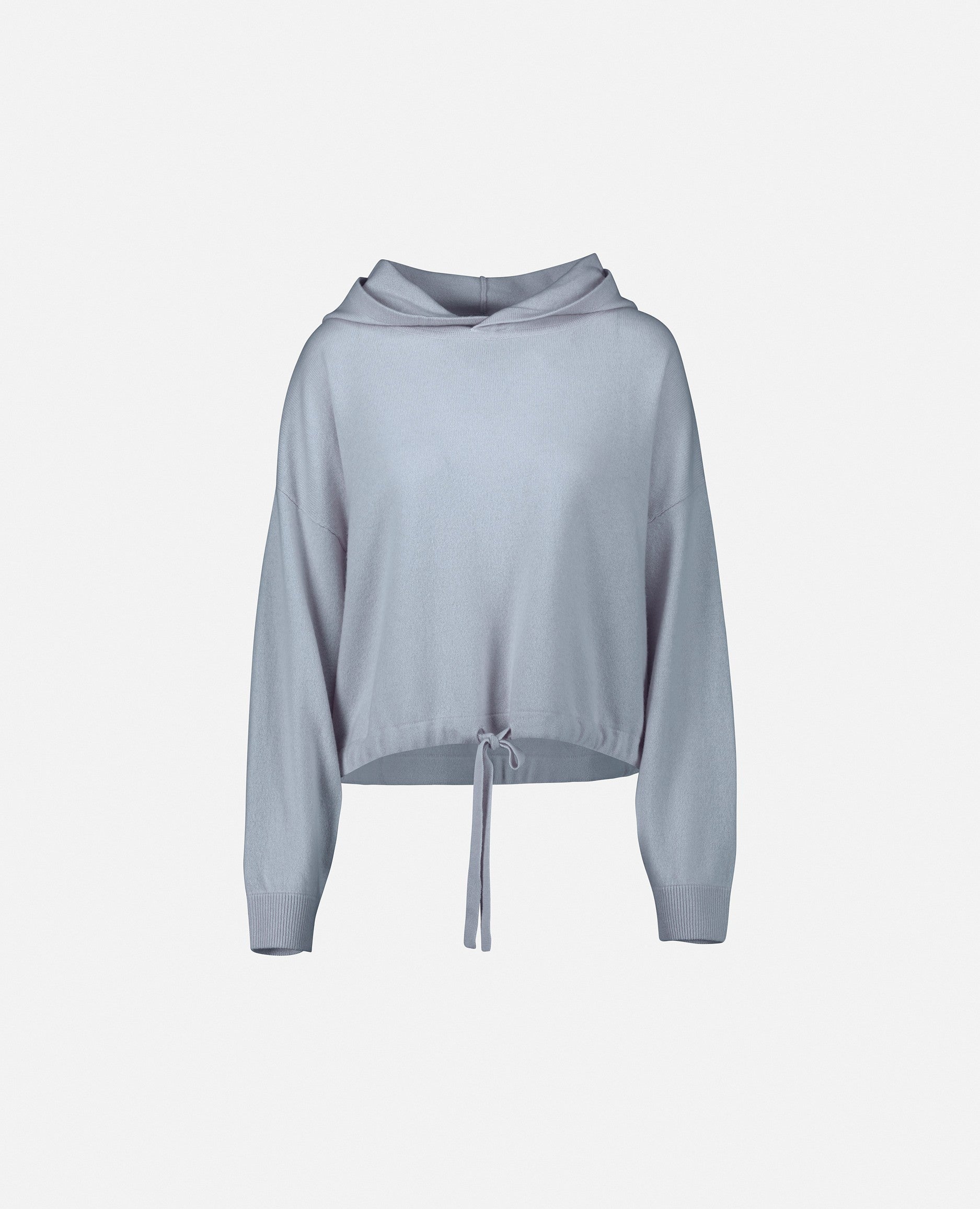 235-17702-10-S_1 - Allude - 30% Cashmere 70% Wolle Blau Damen Feinstrick Kapuze Kastiger Schnitt Langarm Pullover SAPG::235-17702 Winter 2023/2024 Wolle