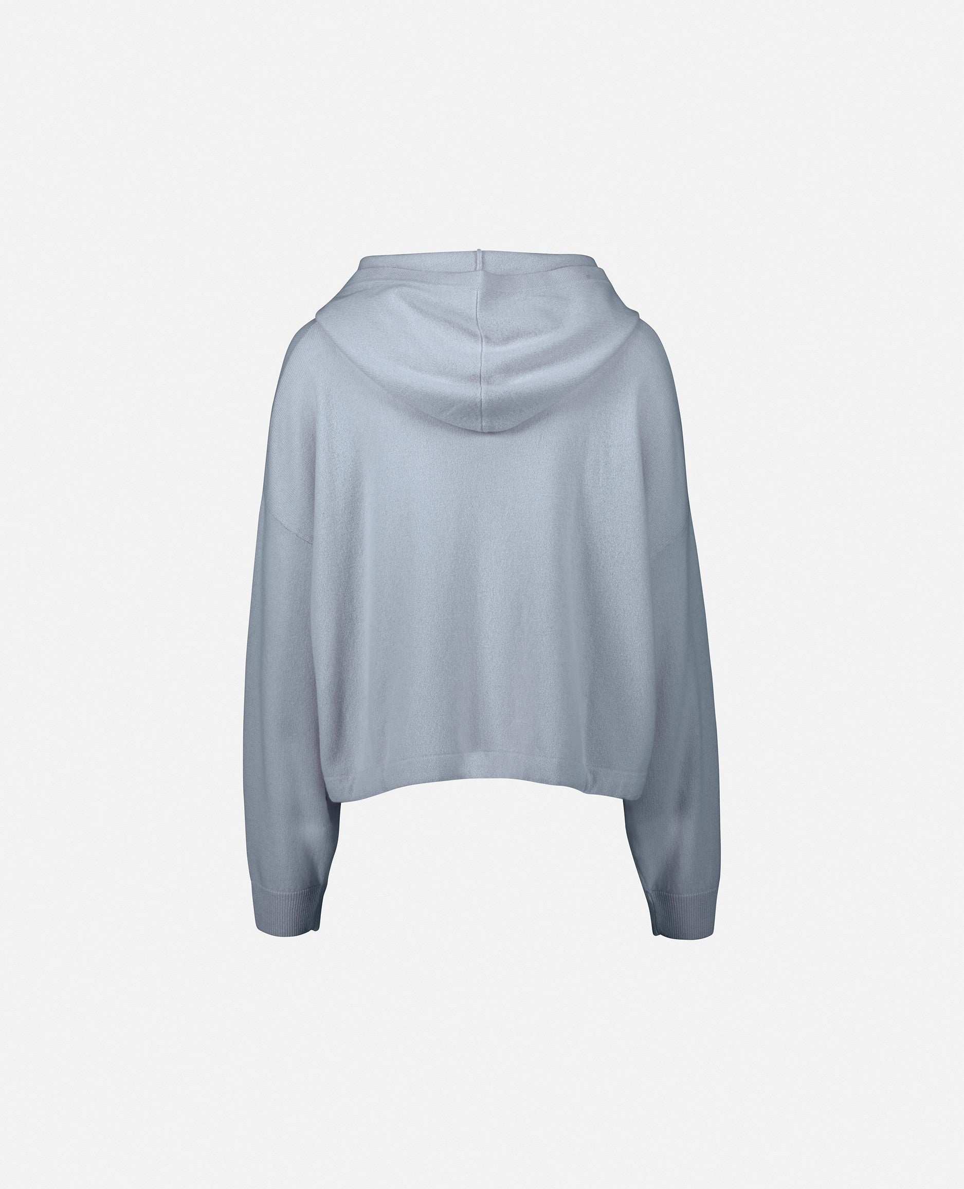235-17702-10-S_2 - Allude - 30% Cashmere 70% Wolle Blau Damen Feinstrick Kapuze Kastiger Schnitt Langarm Pullover SAPG::235-17702 Winter 2023/2024 Wolle