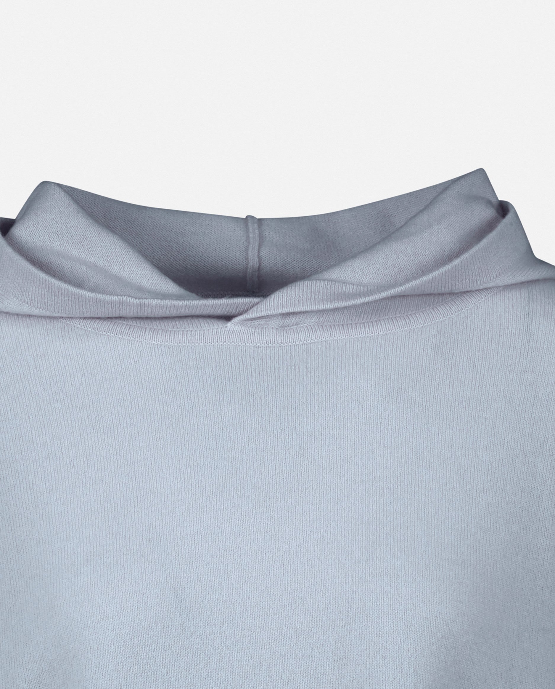 235-17702-10-S_5 - Allude - 30% Cashmere 70% Wolle Blau Damen Feinstrick Kapuze Kastiger Schnitt Langarm Pullover SAPG::235-17702 Winter 2023/2024 Wolle